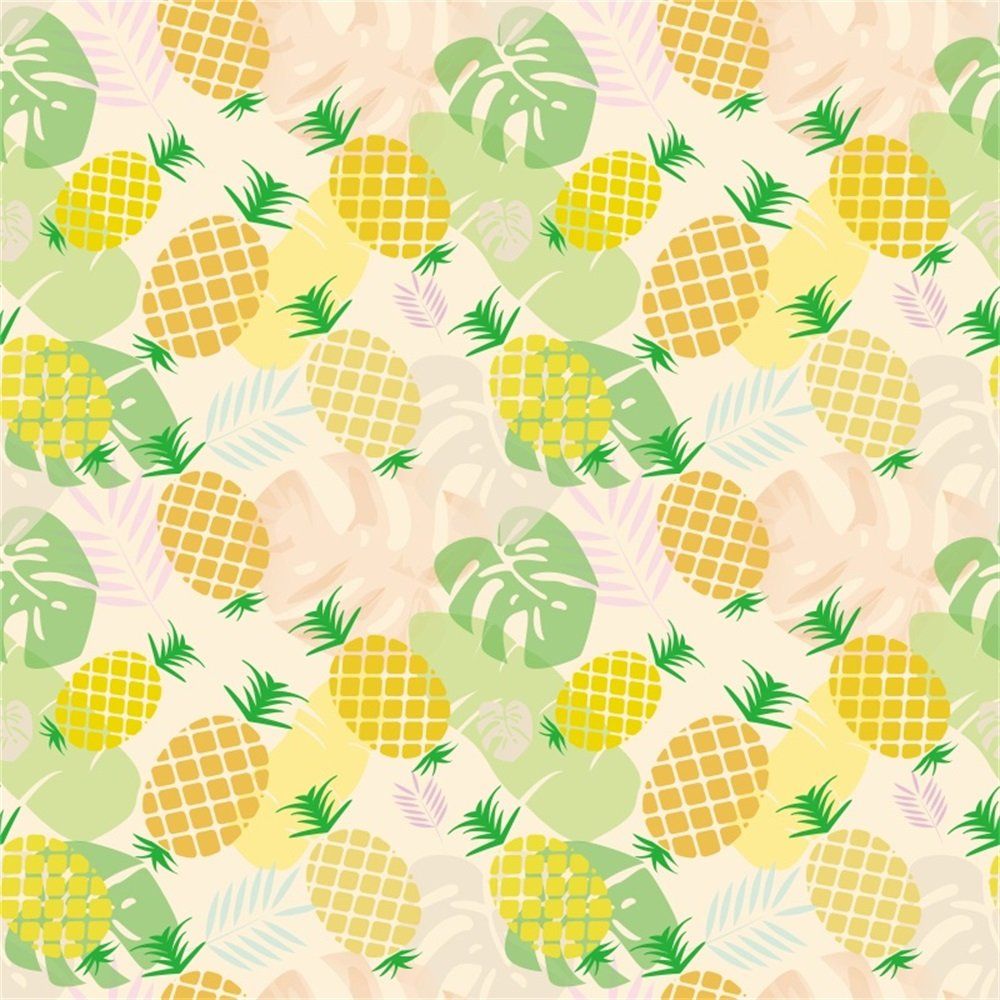 Pattern ananas e foglie tropicali, 1000x1000 HD, Desktop
