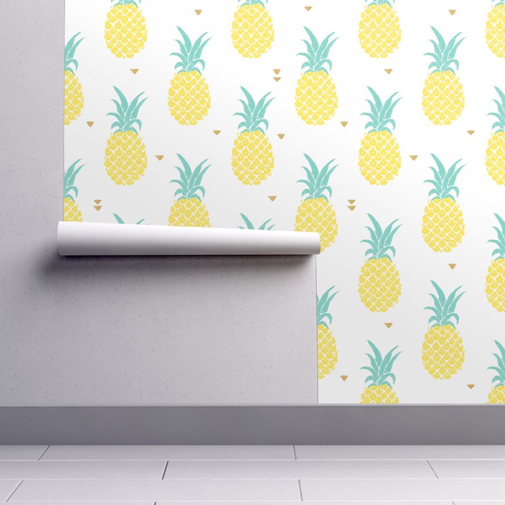 Ananas gialli acquerello sfondo bianco, 1024x1024 HD, Desktop