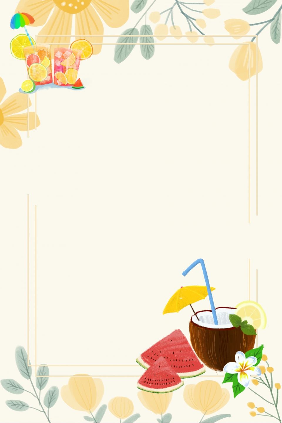 Anguria e cocco estivi, 960x1440 Verticale, Mobile