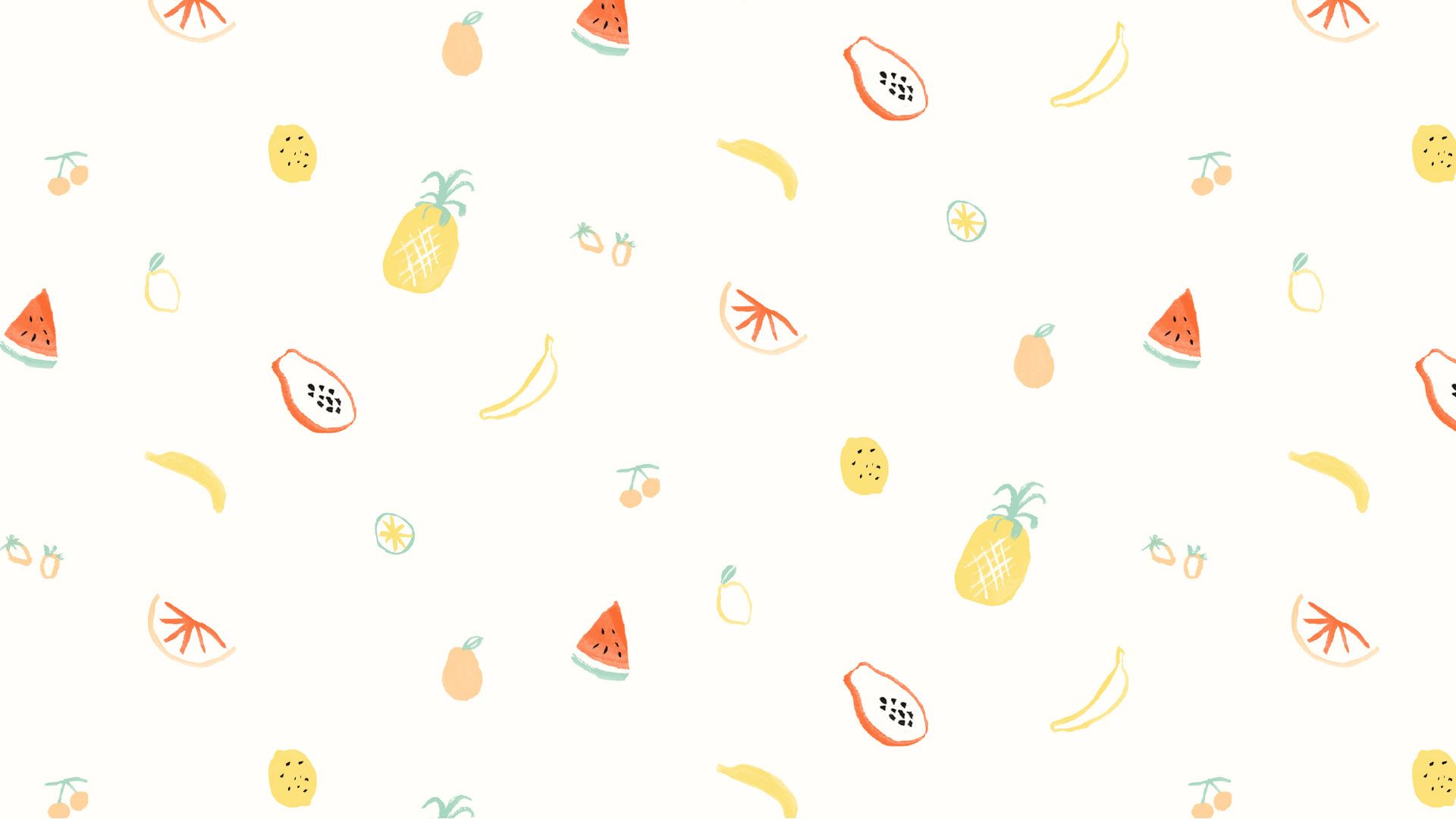 Pattern frutta estiva illustrata, 1920x1080 Full HD 1080p, Desktop