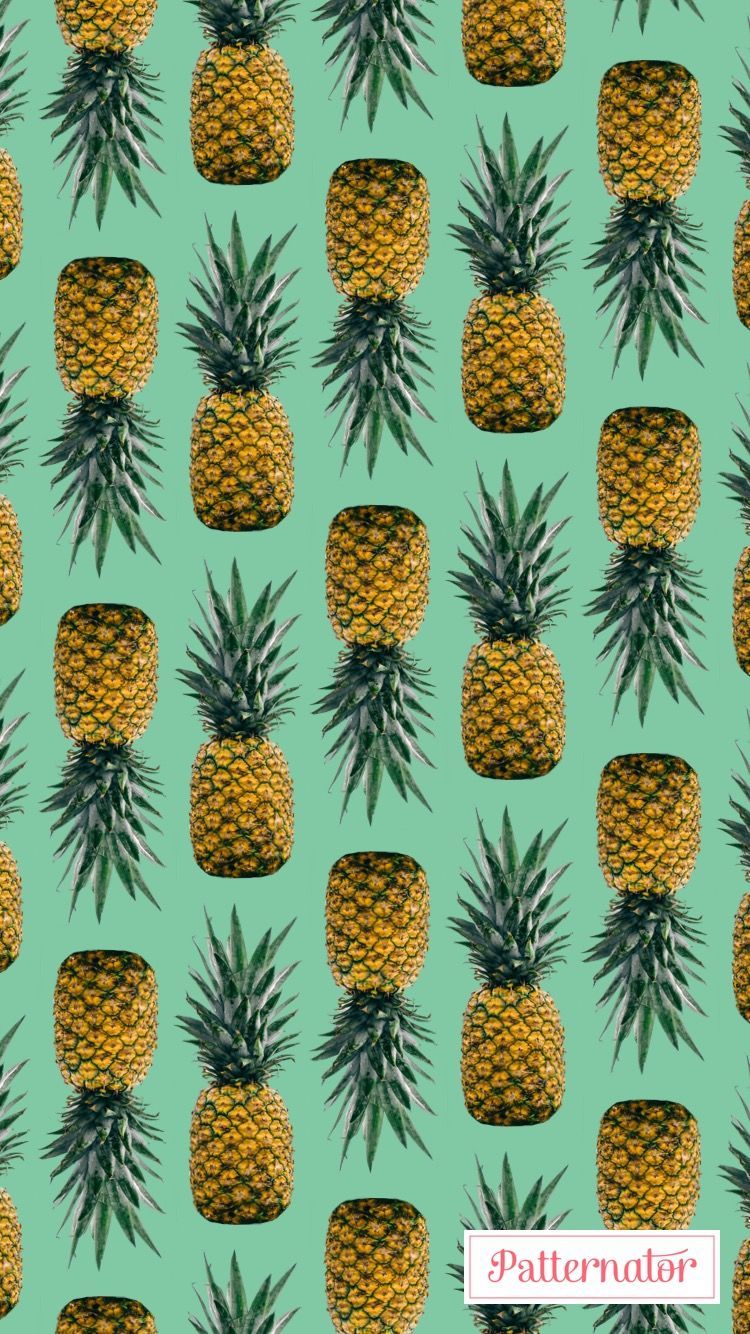 Pattern ananas su verde menta, 750x1334 Full HD Verticale, iPhone