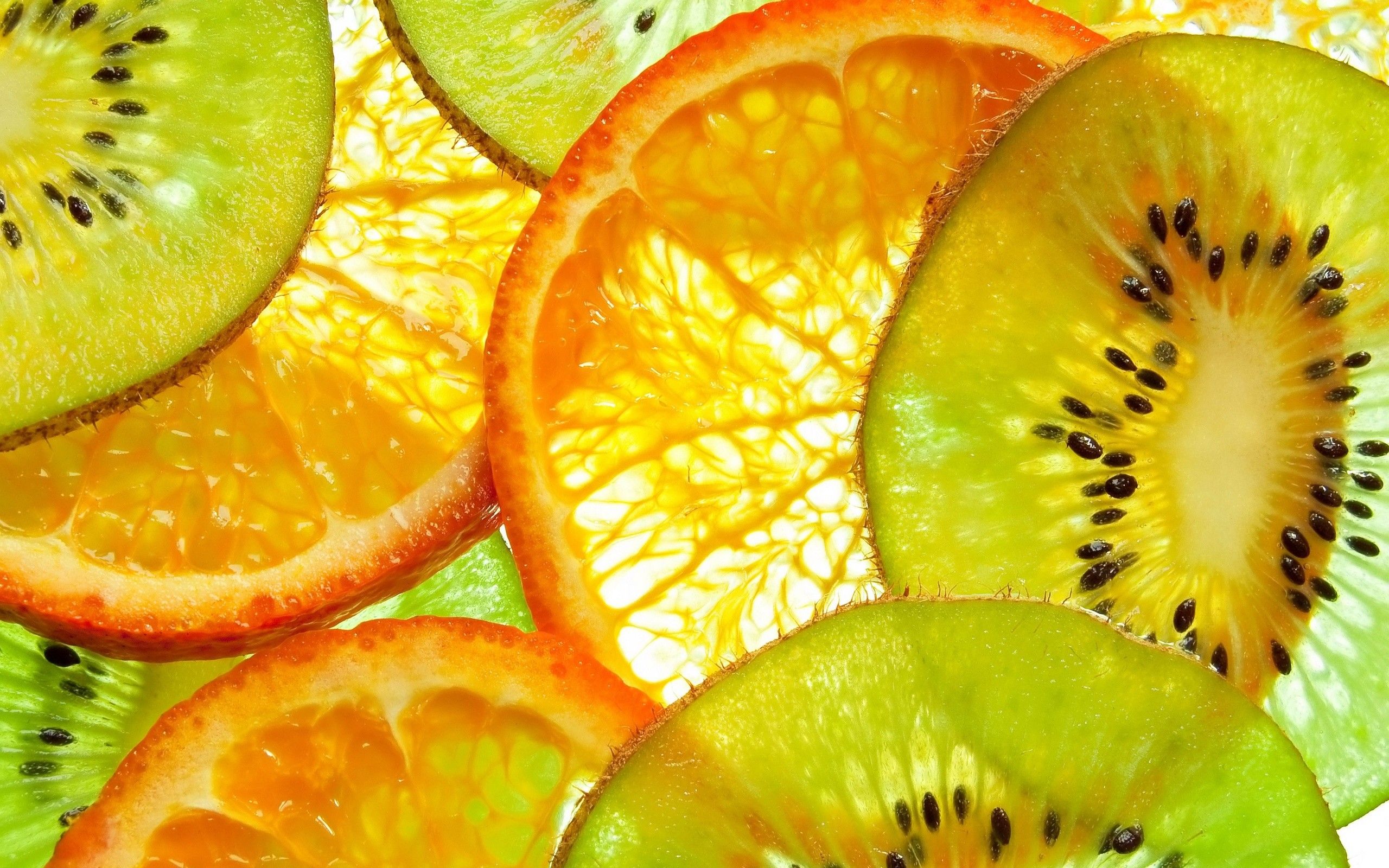 Fette di arancia e kiwi, 2560x1600 2K+, PC Desktop
