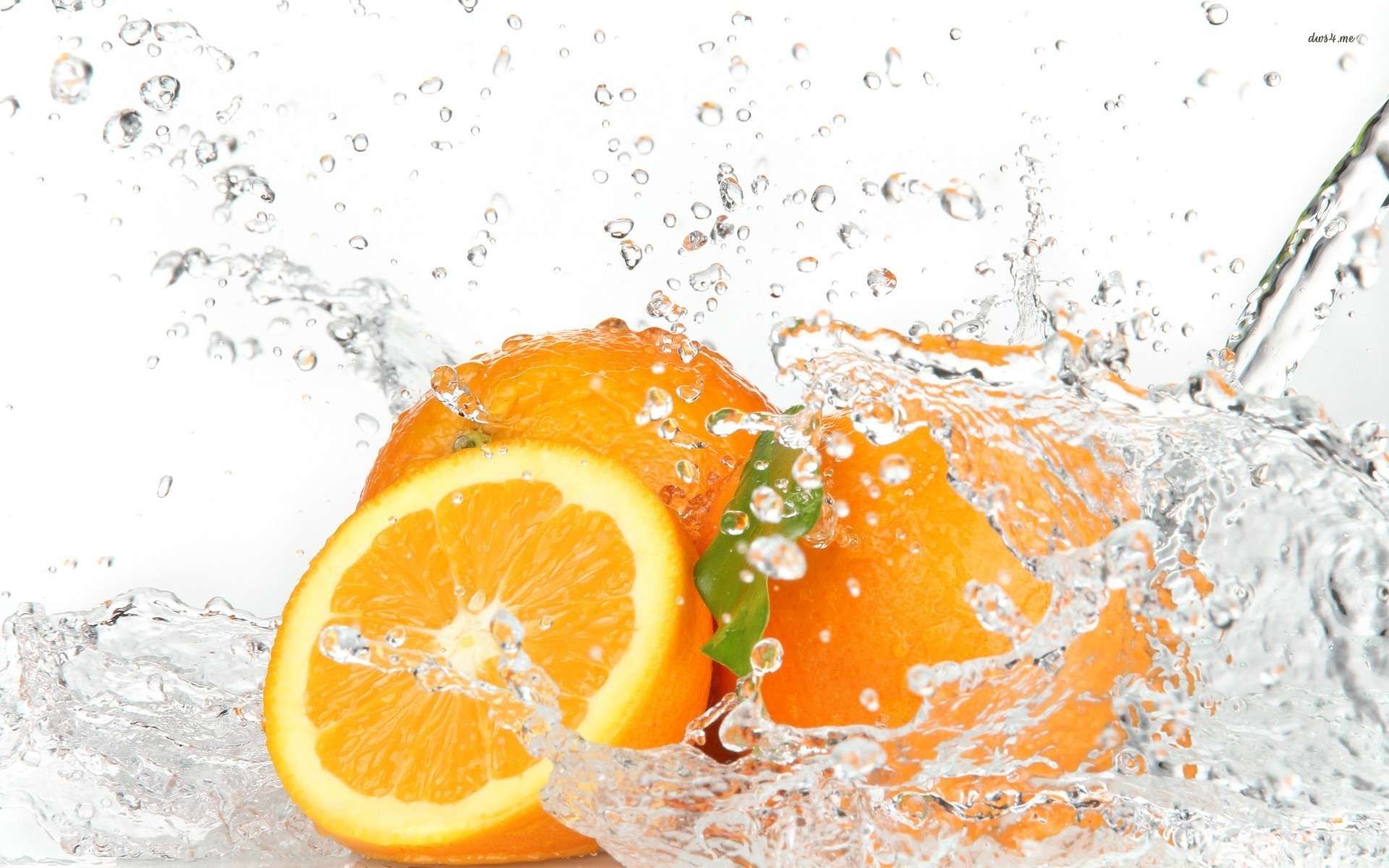 Arance con schizzi d'acqua, 1920x1200 WUXGA, PC