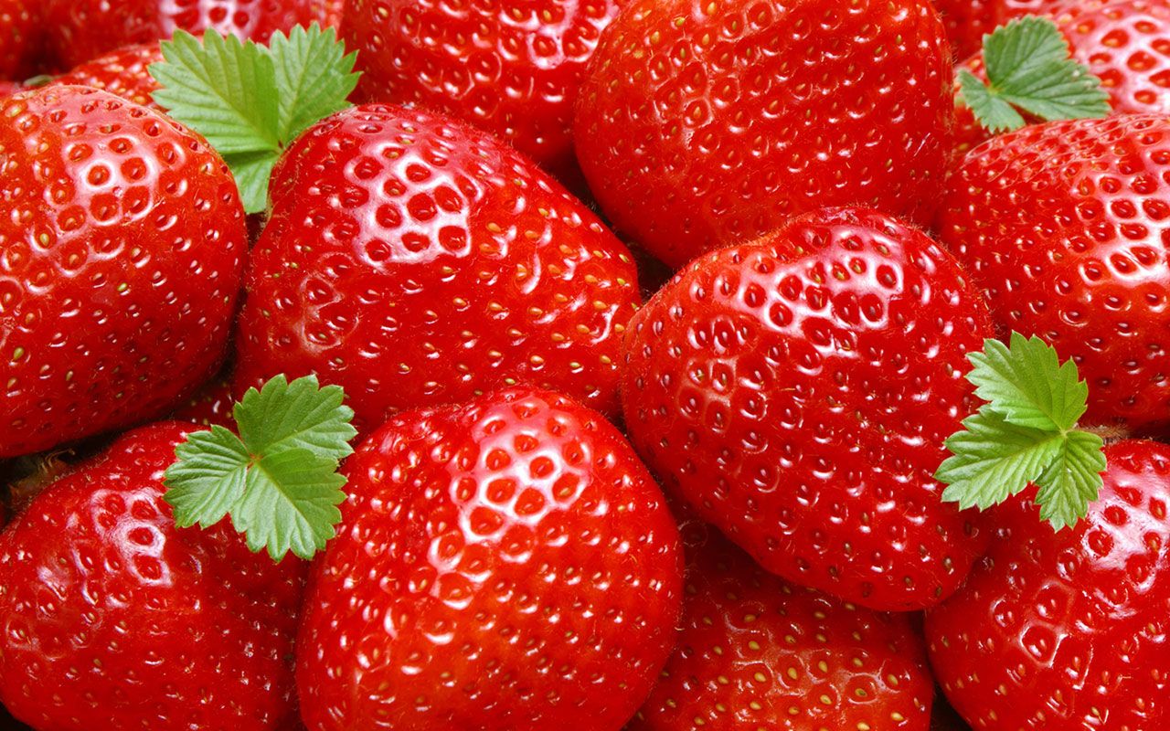 Fragole rosse mature, 1280x800 720p, Monitor Gaming