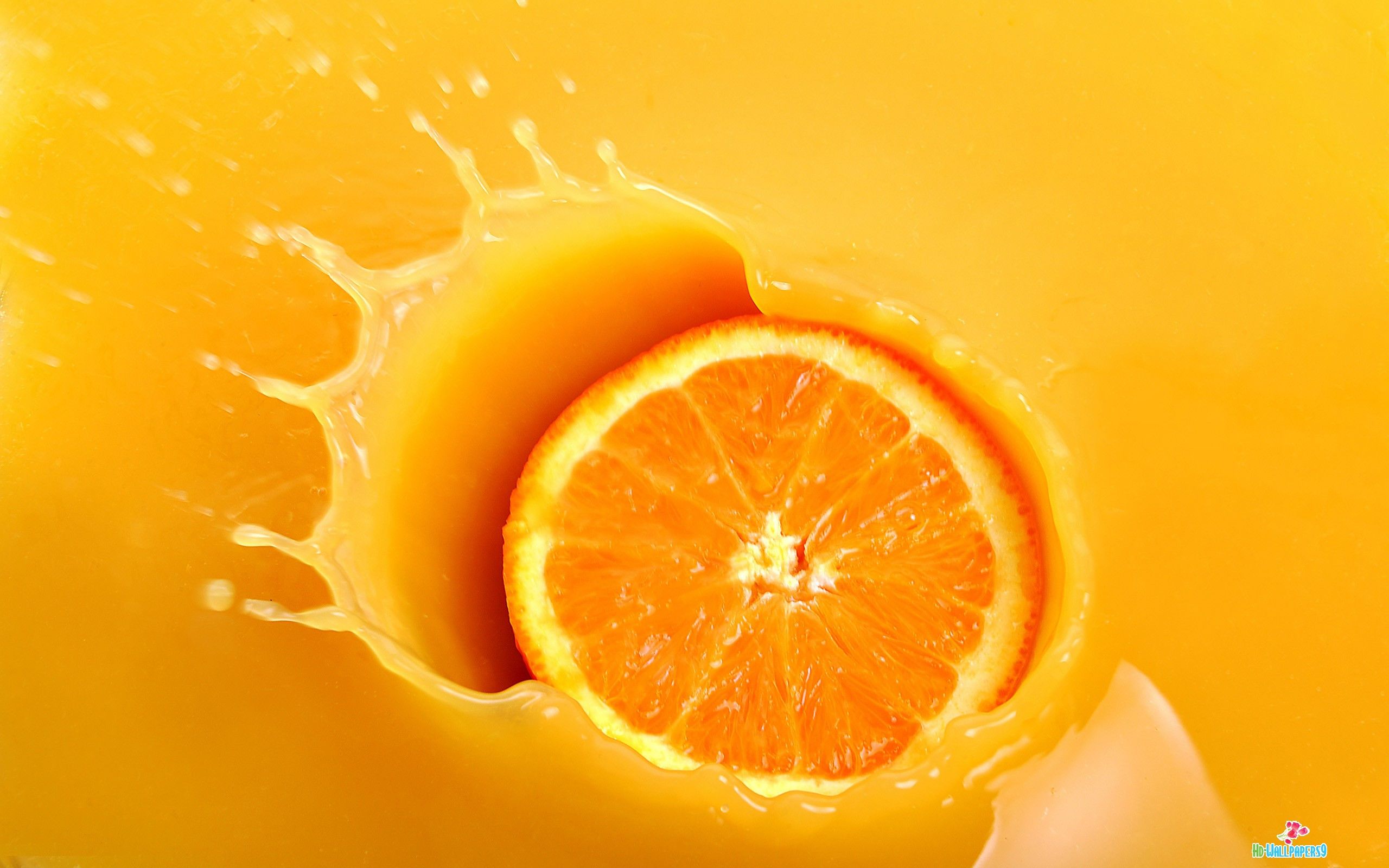 Arancia con schizzi di succo, 2560x1600 WQXGA, PC