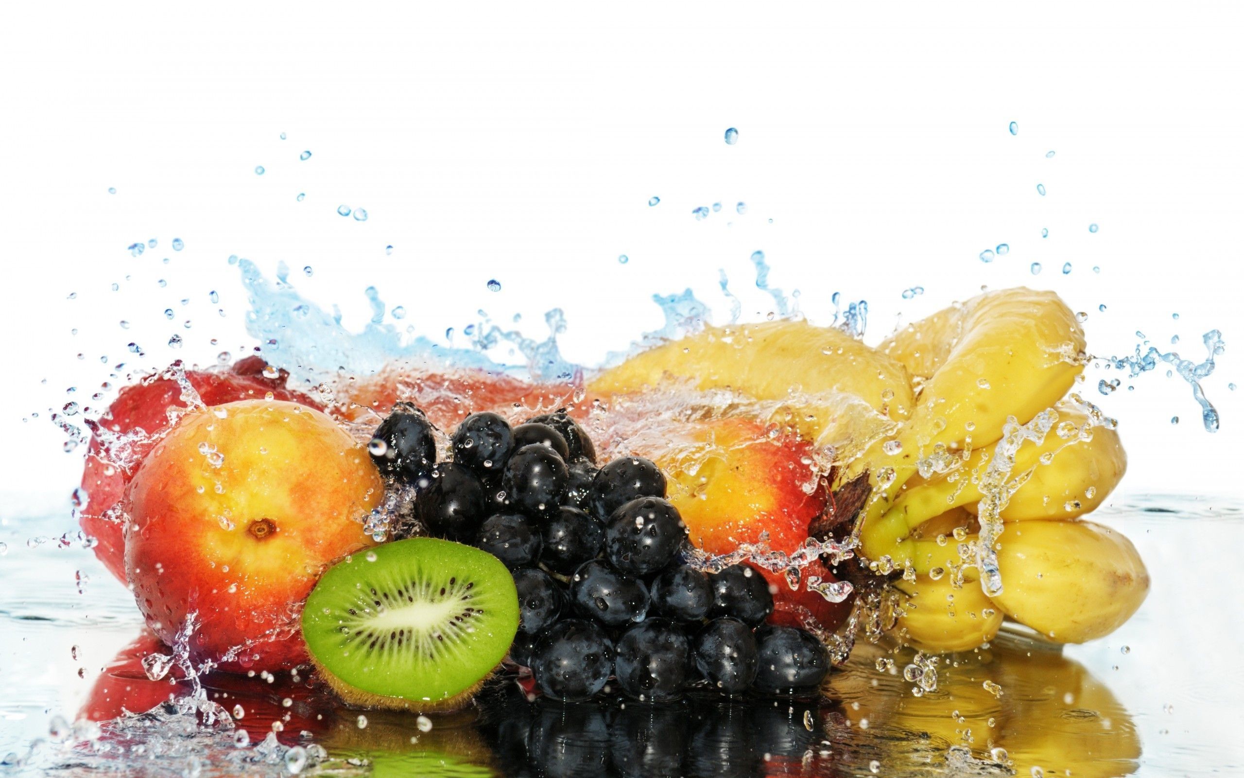 Frutta con schizzi d'acqua, 2560x1600 WQXGA, Desktop