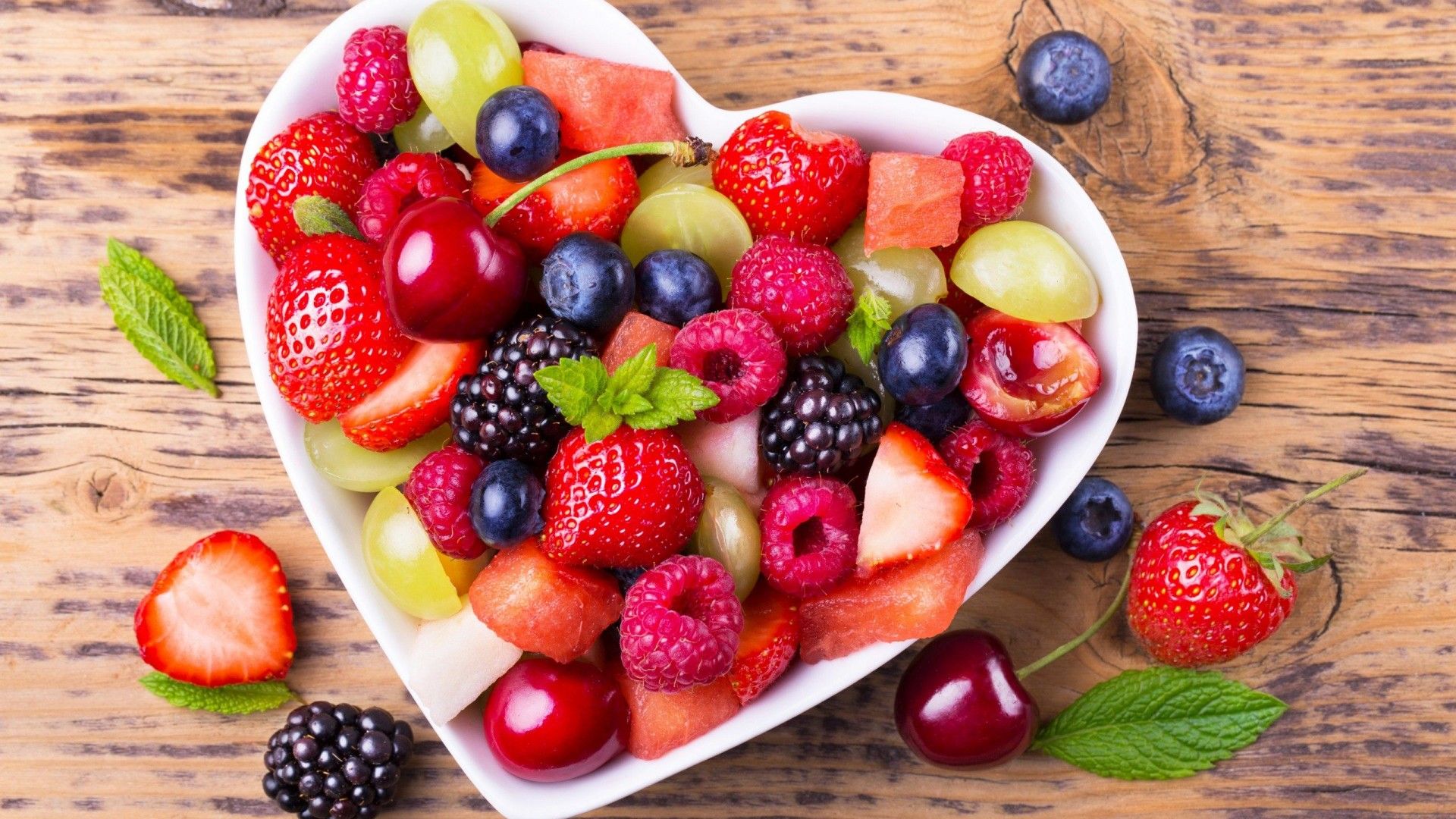 Frutta mista a cuore, 1920x1080 Full HD 1080p, Monitor Gaming