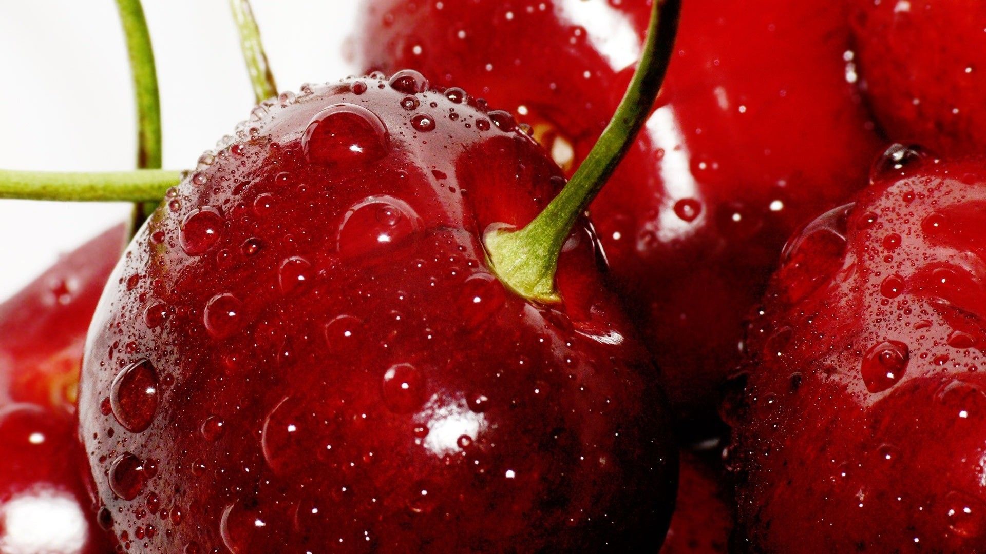 Ciliegie rosse con gocce d'acqua, 1920x1080 1080p, PC Desktop