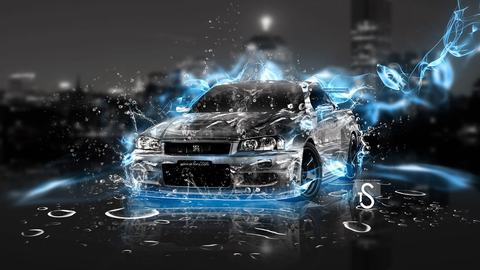 Auto sportiva effetto acqua, 1600x900 HD, PC Desktop