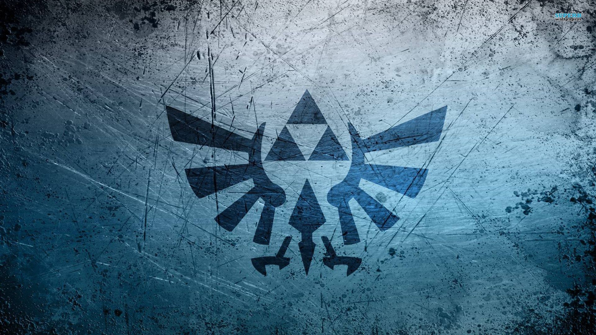 Simbolo Triforce Zelda blu, action-adventure, 1920x1080 1080p, Laptop