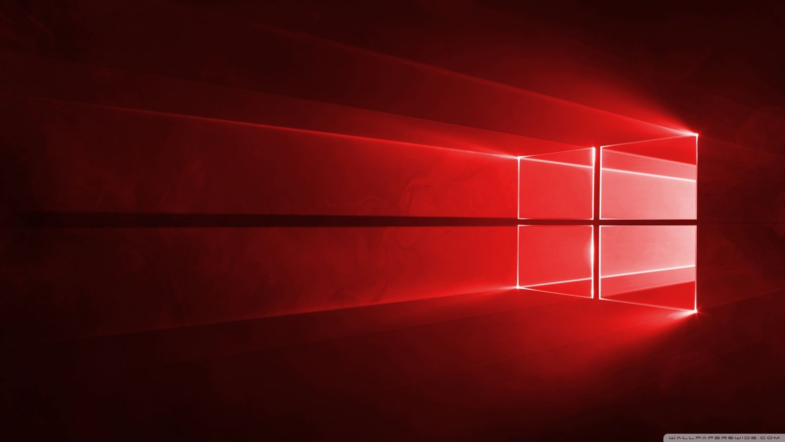 Windows 10 logo rosso, sistema operativo Microsoft, 1600x900 HD Ready, Desktop