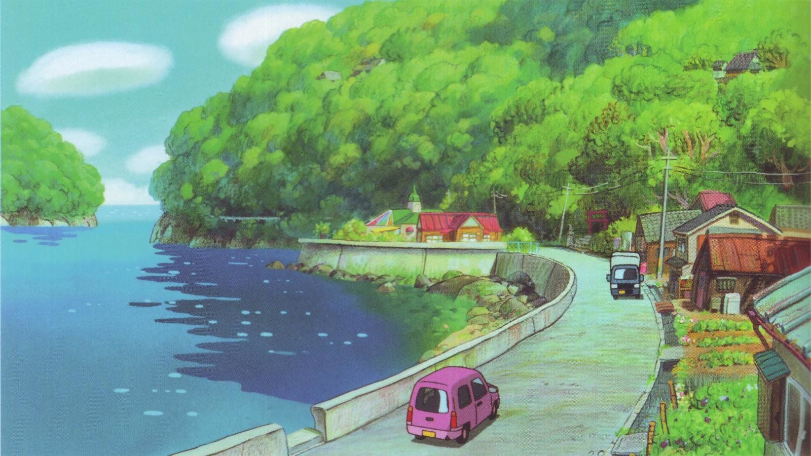 Ponyo strada costiera Ghibli, 1600x900 900p, iMac