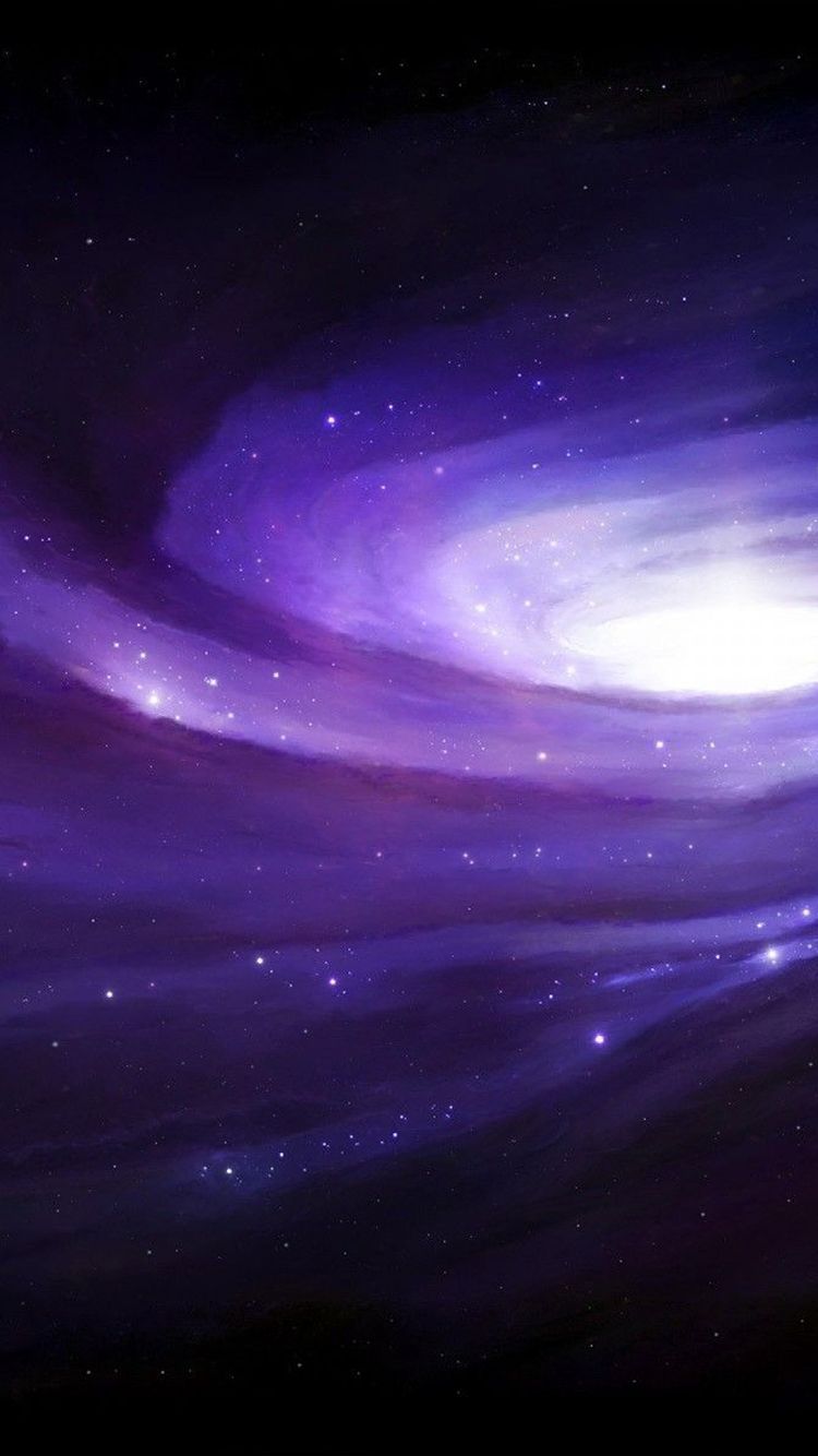 Galassia viola spirale stellata, 750x1334 Verticale, Mobile