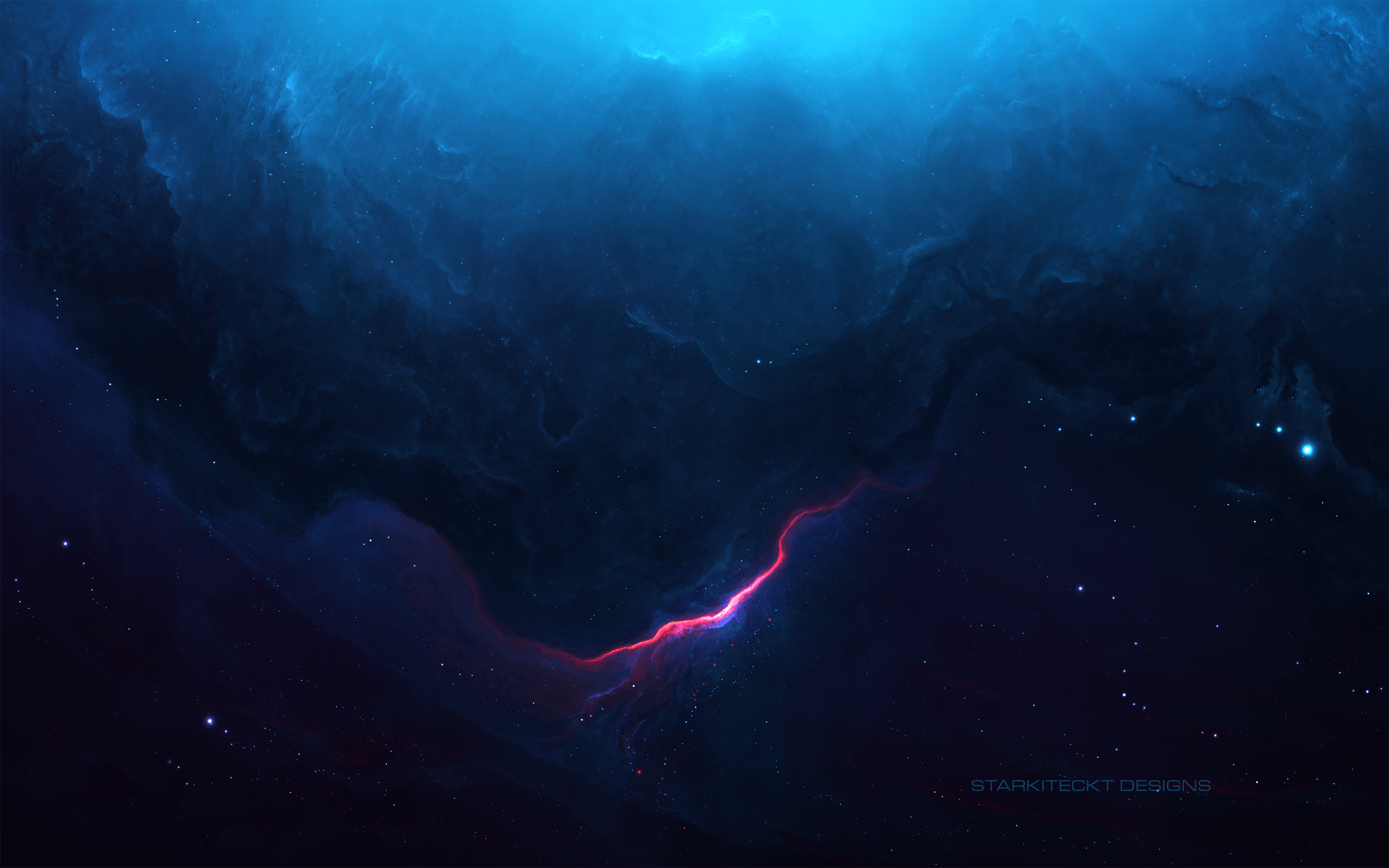 Nebulosa blu nello spazio, 5120x3200 4K, Desktop 4K