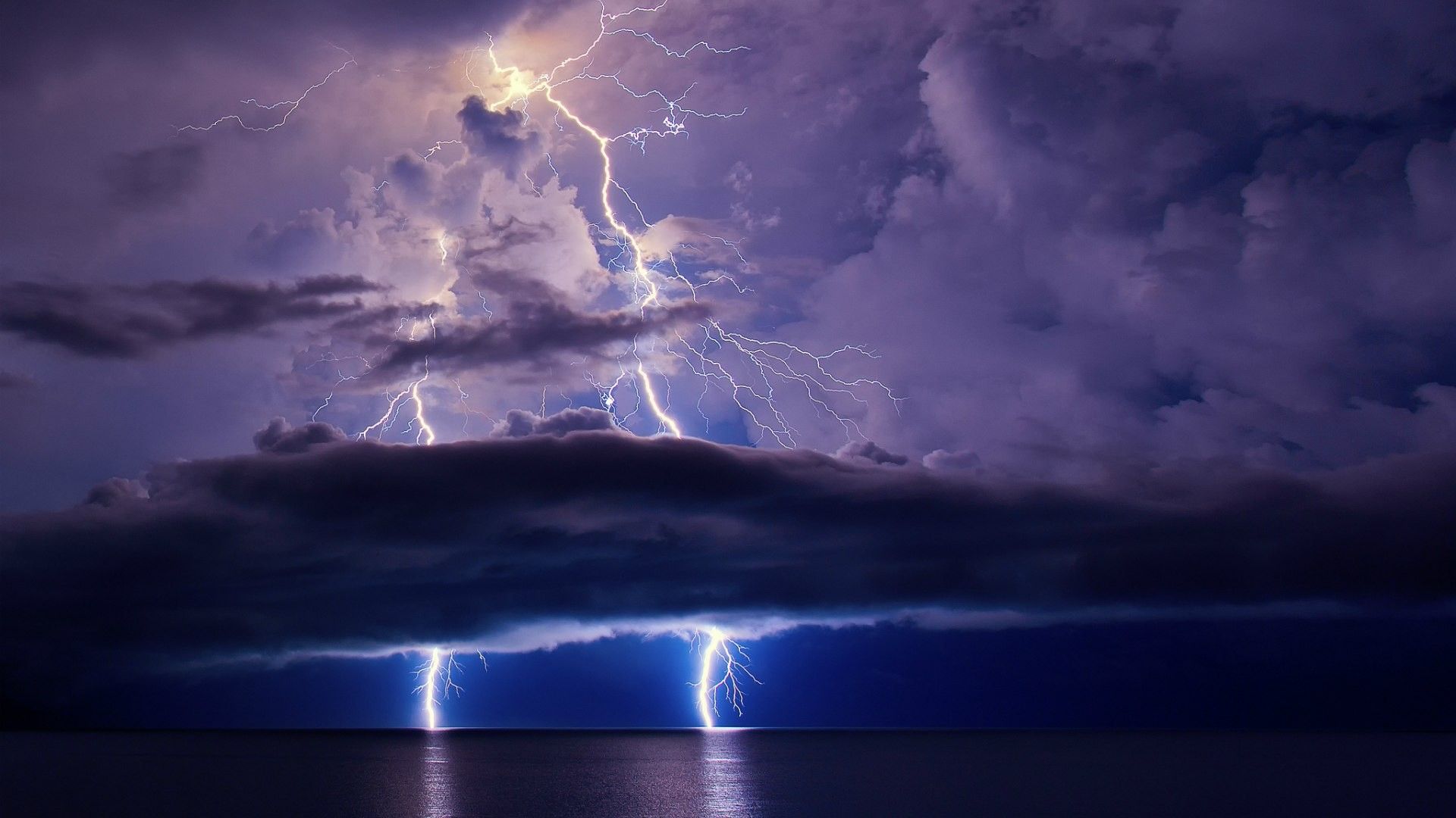 Fulmini nel cielo notturno, 1920x1080 Full HD 1080p, Desktop