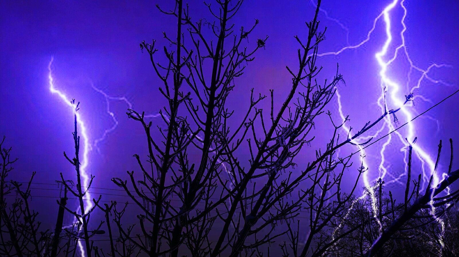 Fulmini su mare notturno, 1920x1080 1080p, Desktop
