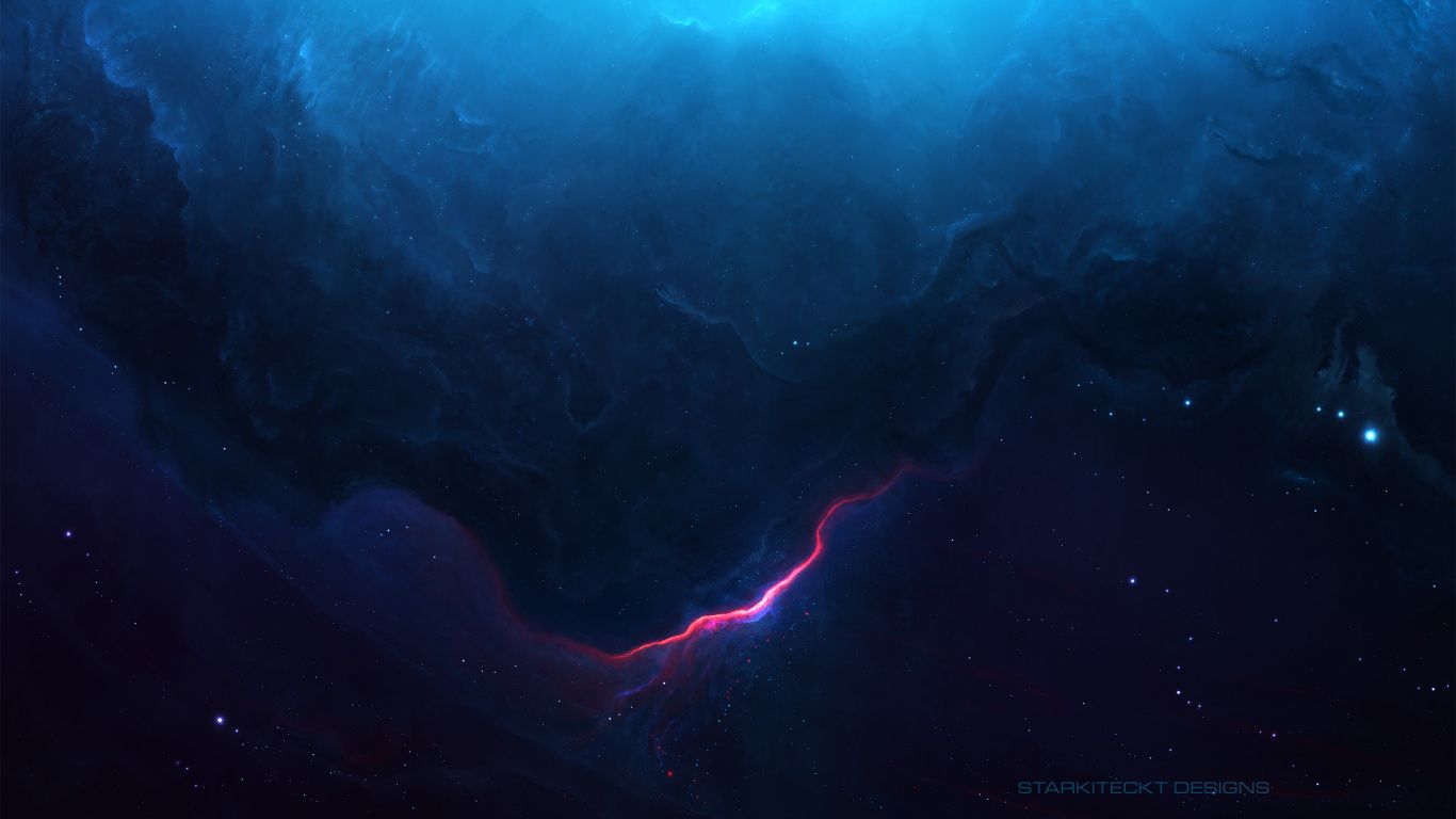 Fulmini galassia blu turchese, 1280x720 HD, PC Desktop