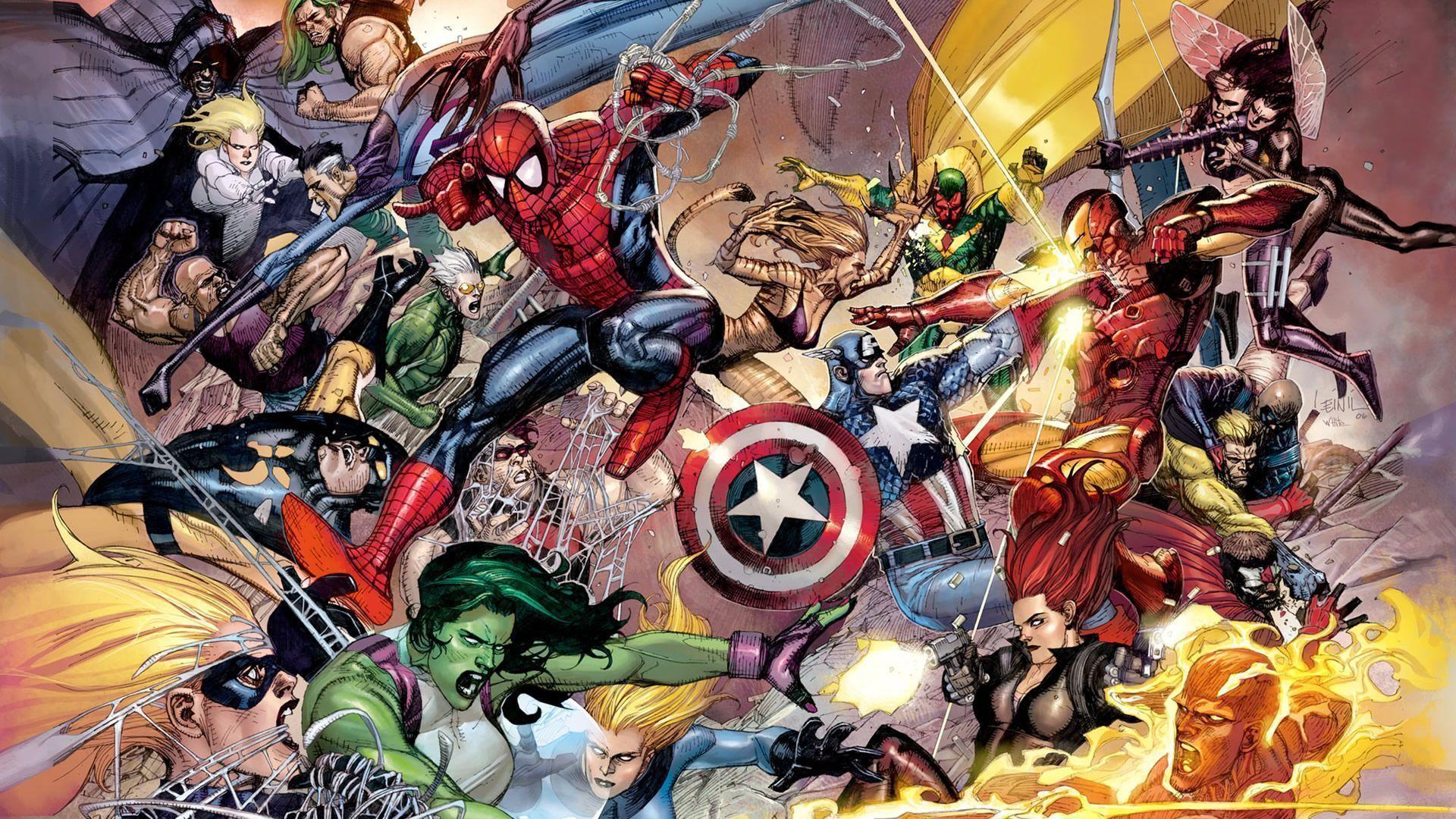 Supereroi Marvel Avengers gruppo, MCU, 1920x1080 Full HD 1080p, Desktop