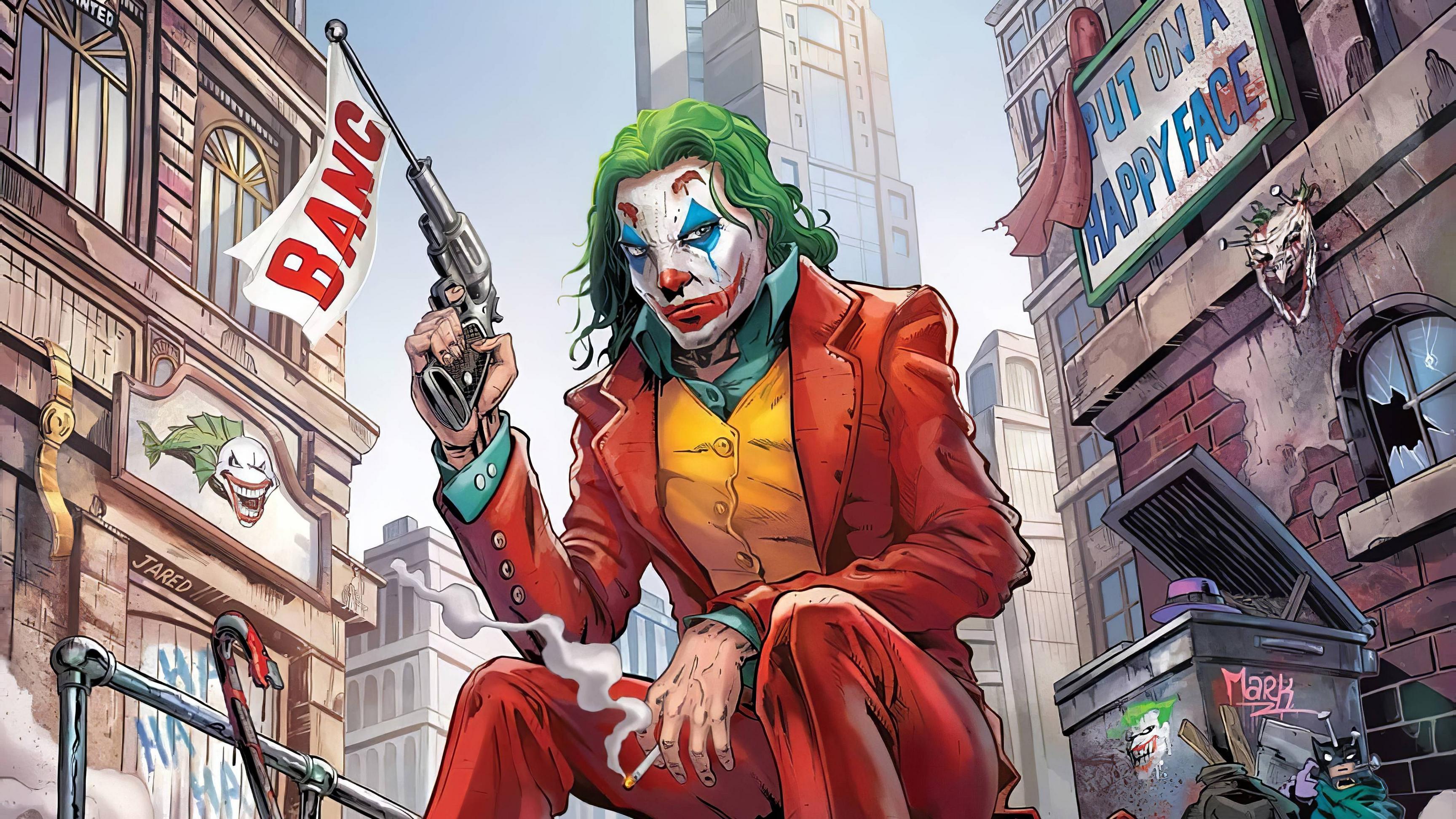 Joker fumetto città, 3456x1944 WQXGA, Monitor Gaming