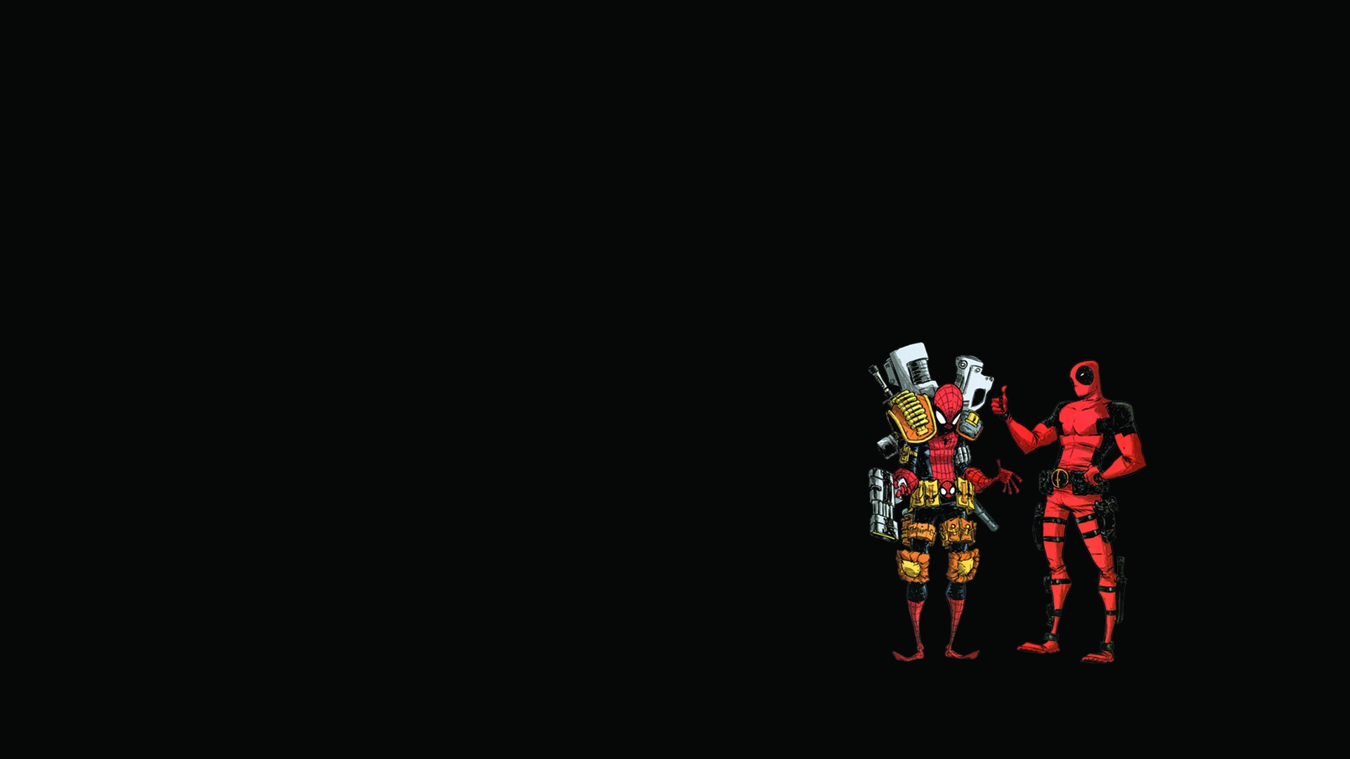 Deadpool e personaggio pixel art, 1920x1080 Full HD 1080p, PC Desktop