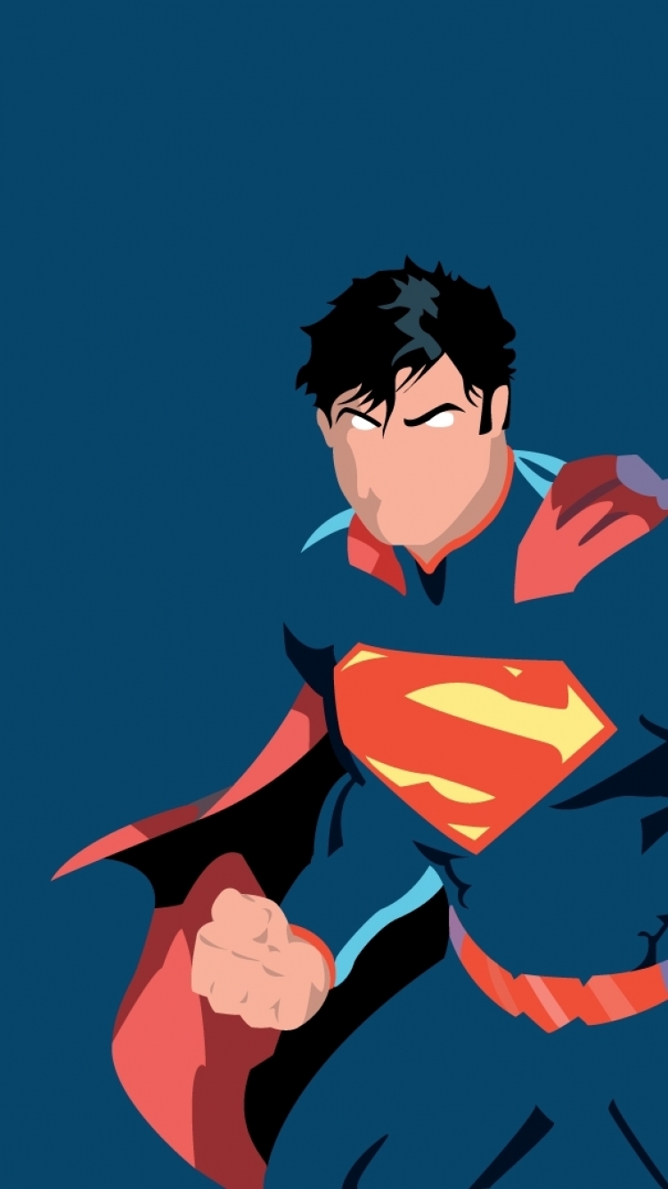 Superman stile fumetto blu, 750x1334 Verticale, Mobile