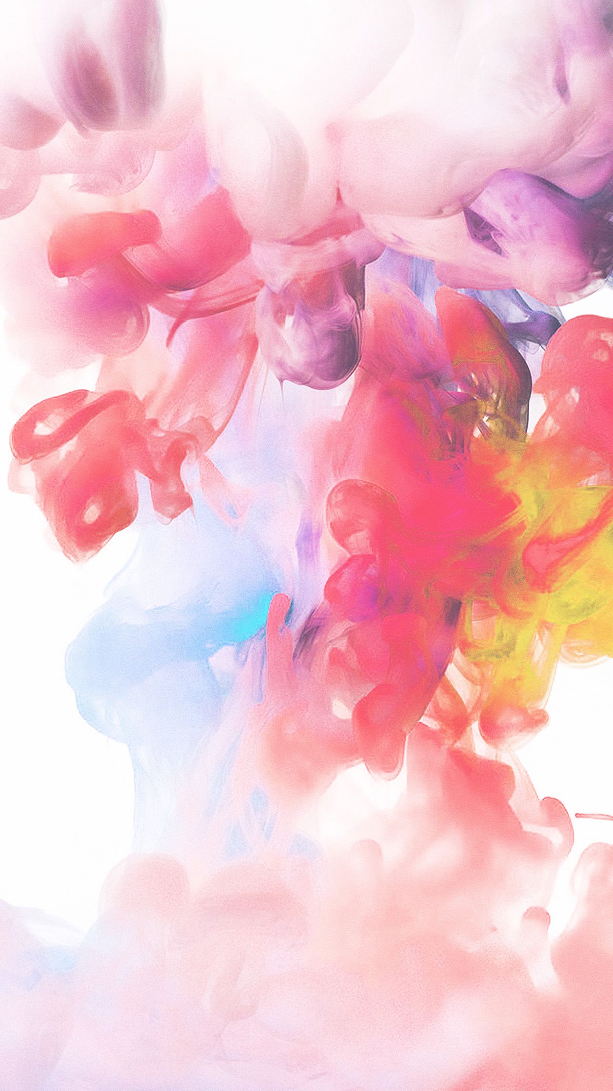 Fumo colorato astratto rosa, 1242x2208 Verticale, Mobile