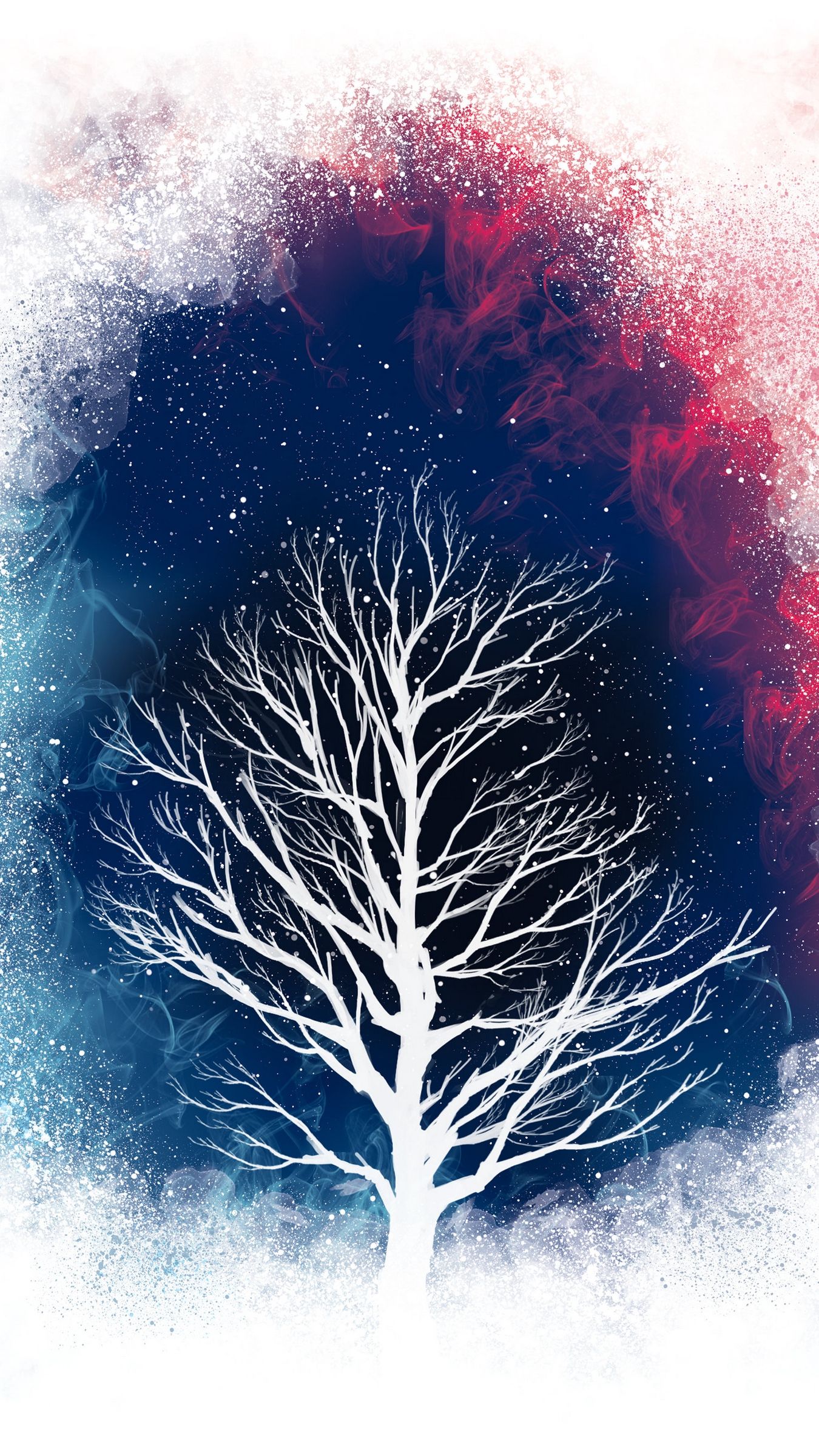 Fumo colorato rosa e blu, 1305x2320 Verticale, Android