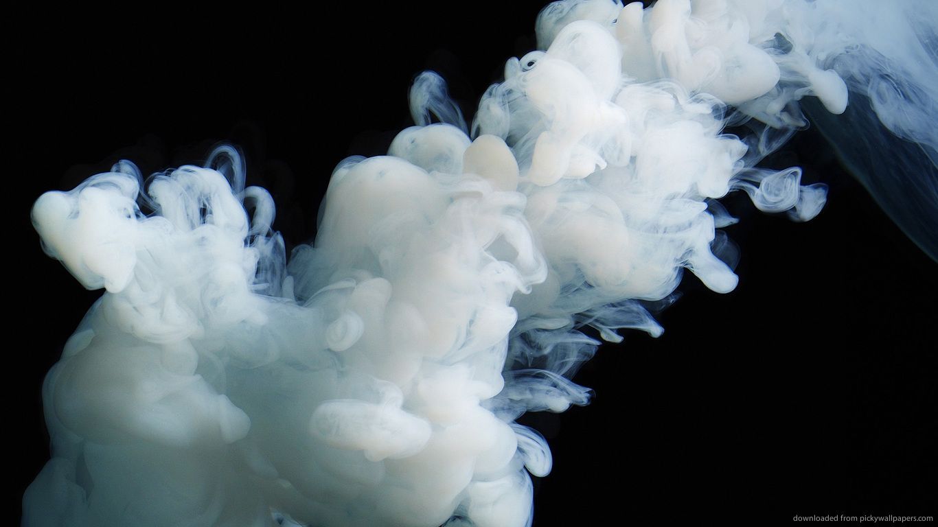 Fumo bianco su sfondo nero, 1366x768 720p, Laptop