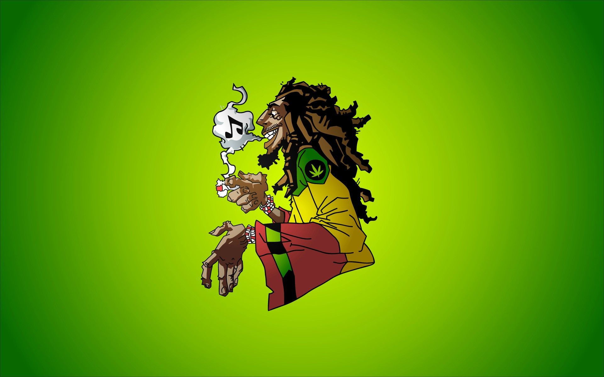 Personaggio rasta fumo verde, 1920x1200 Full HD+ WUXGA, PC Desktop