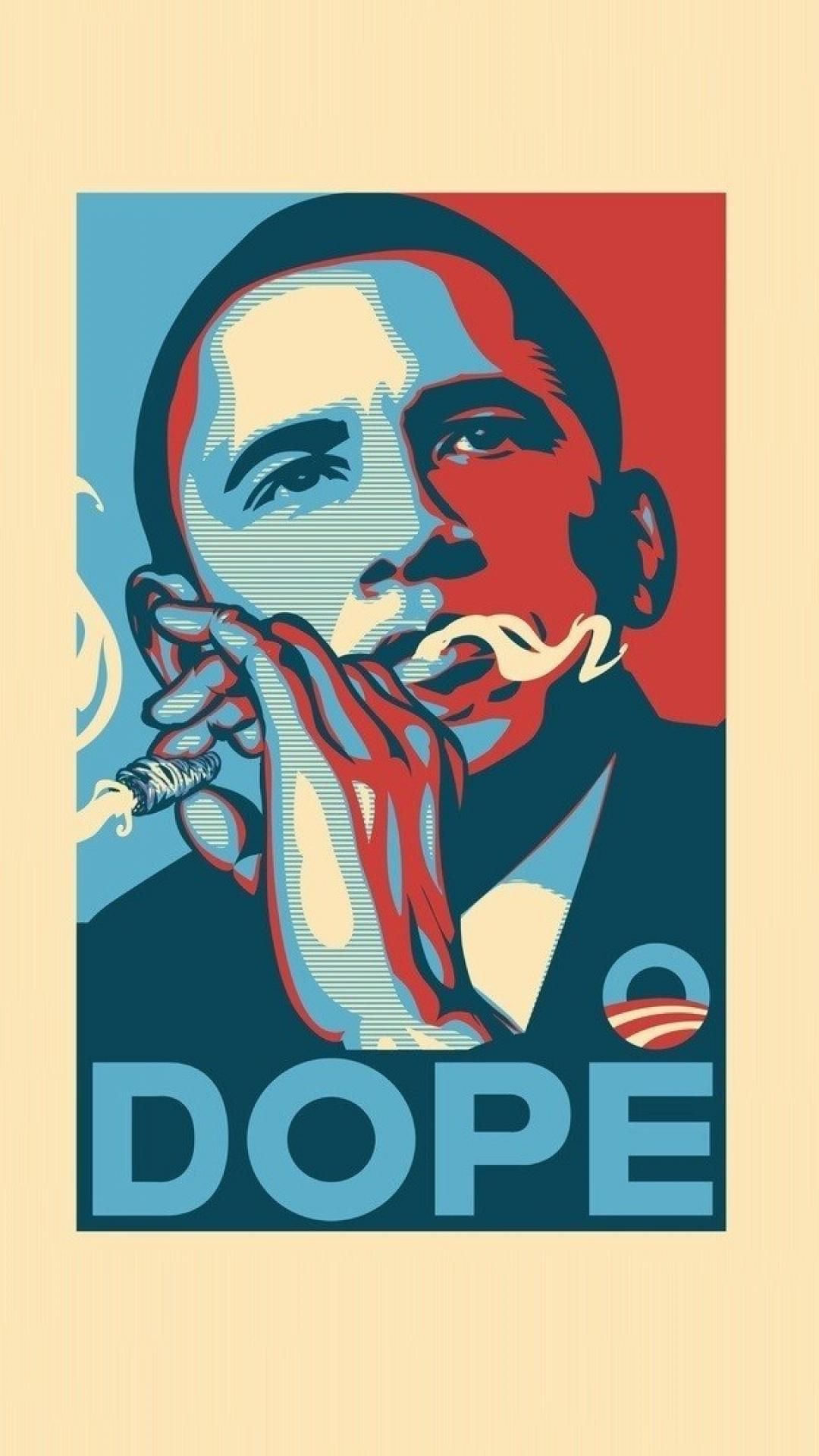 Poster Obama stile Hope Dope, 1080x1920 Full HD Verticale, iPhone Air