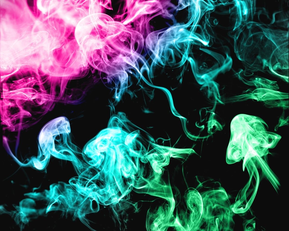 Fumo colorato rosa verde blu, 1216x973 HD, PC