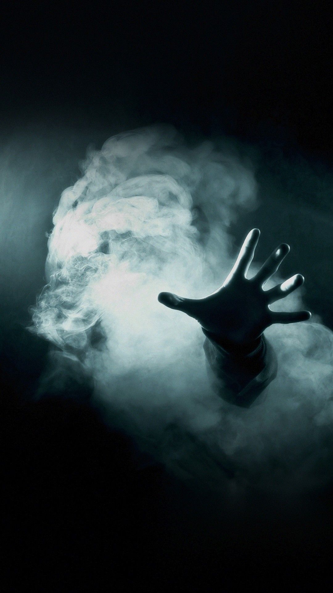 mano tra fumo scuro, 1080x1920 Full HD Verticale, iPhone