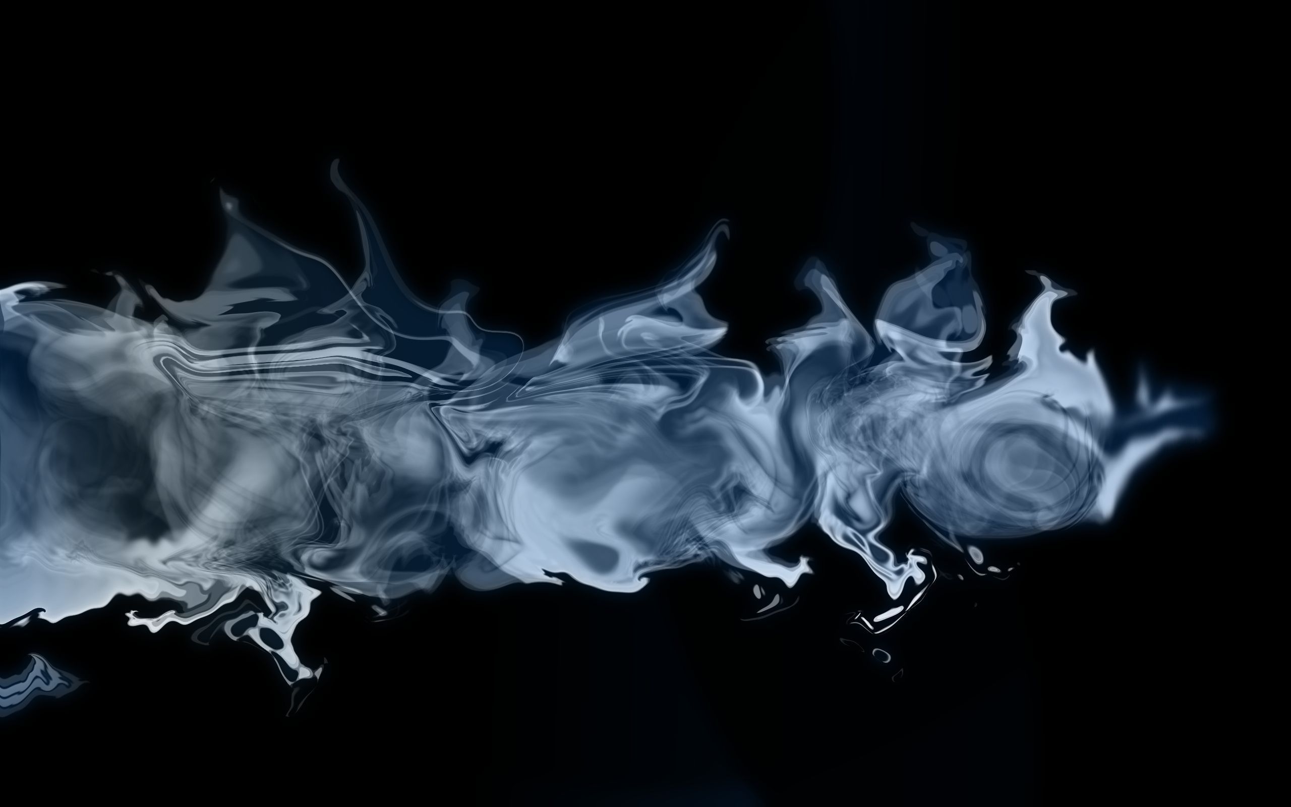 Fumo blu su nero, 2560x1600 WQXGA, Laptop