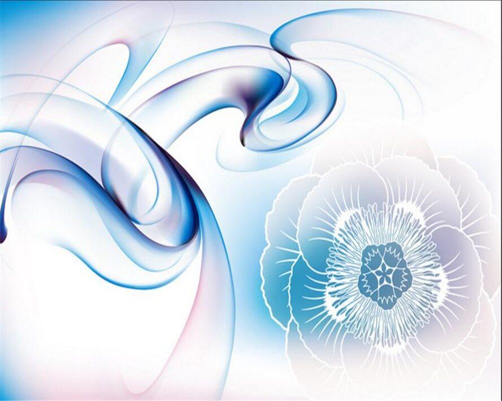 Fumo blu astratto e fiore, 1000x800 HD, Desktop
