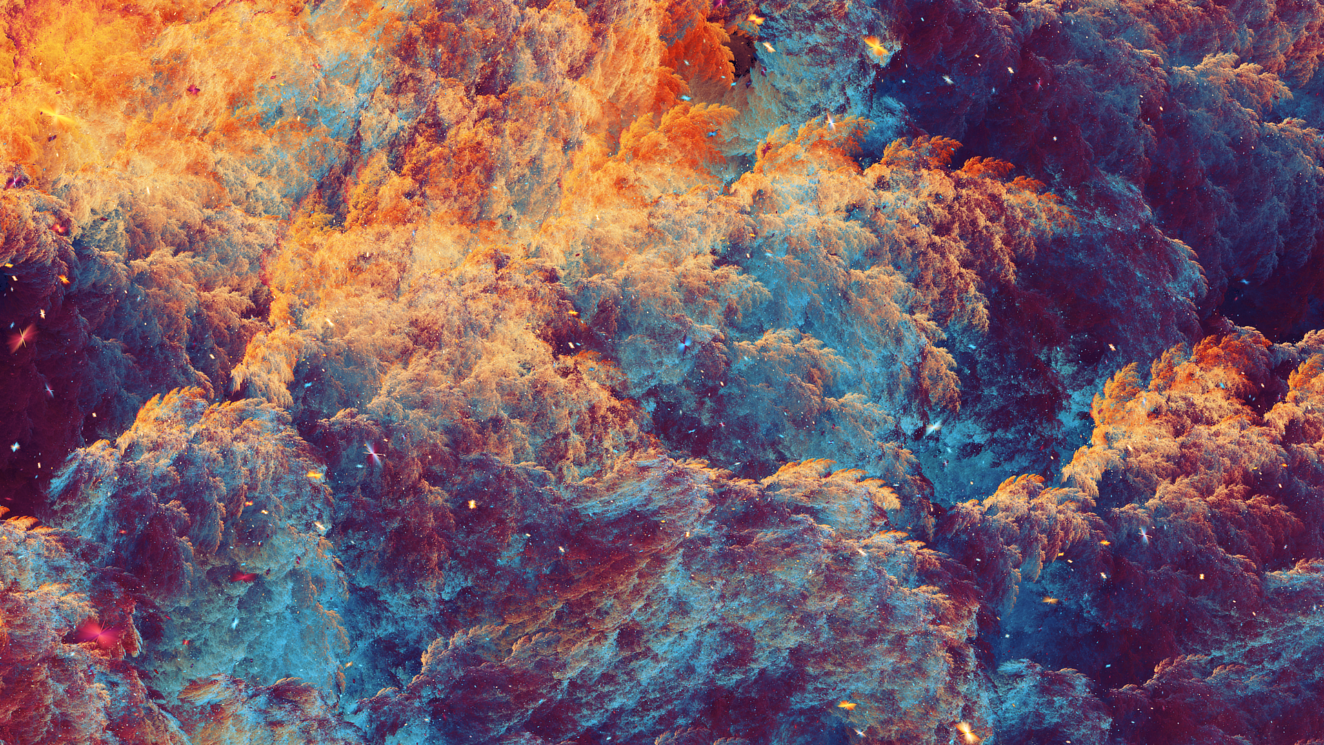 Fumo e fuoco arancio blu, 1920x1080 Full HD, Laptop