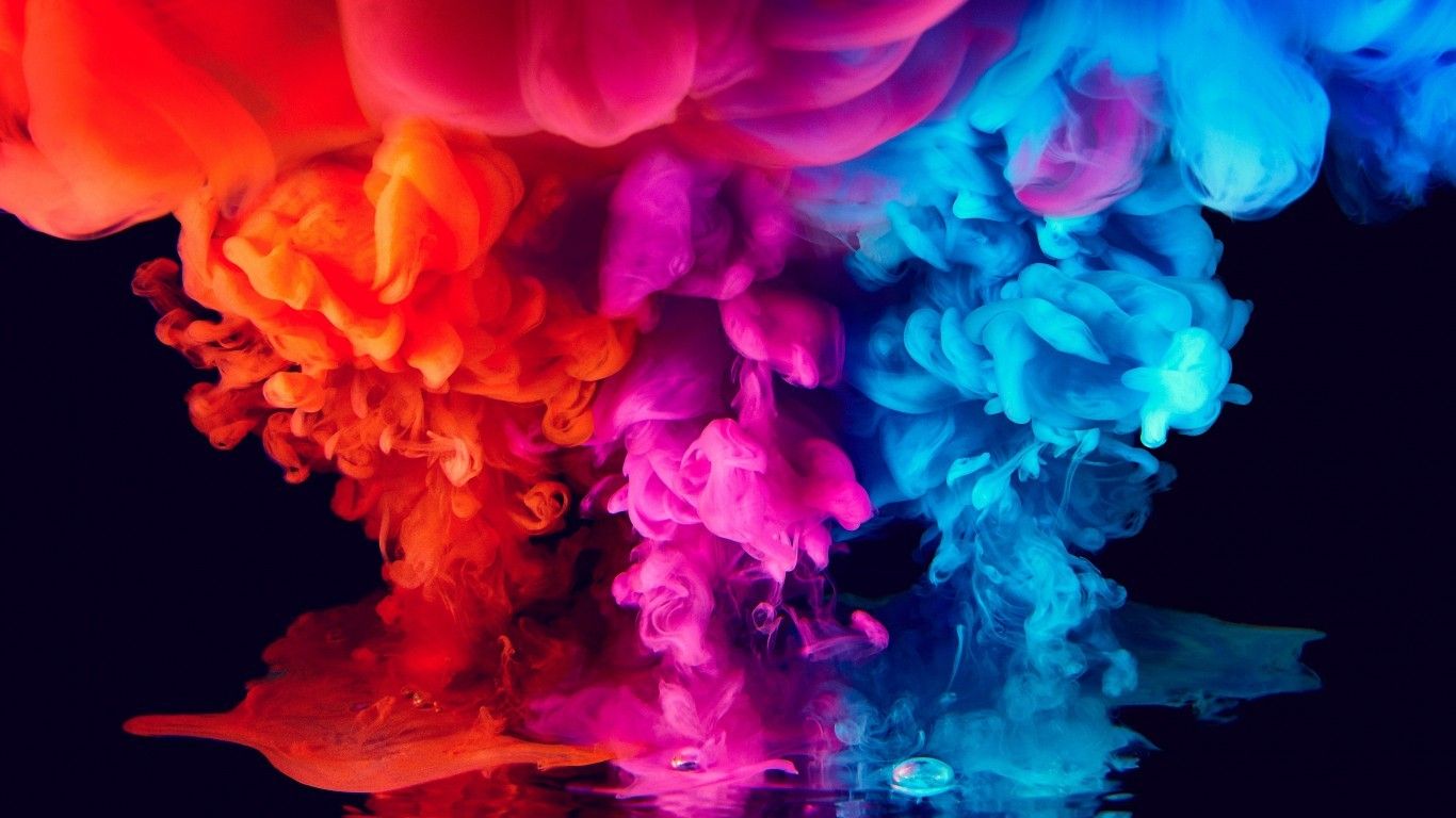 Fumo colorato arancione rosa blu, 1366x768 HD, Lenovo Legion