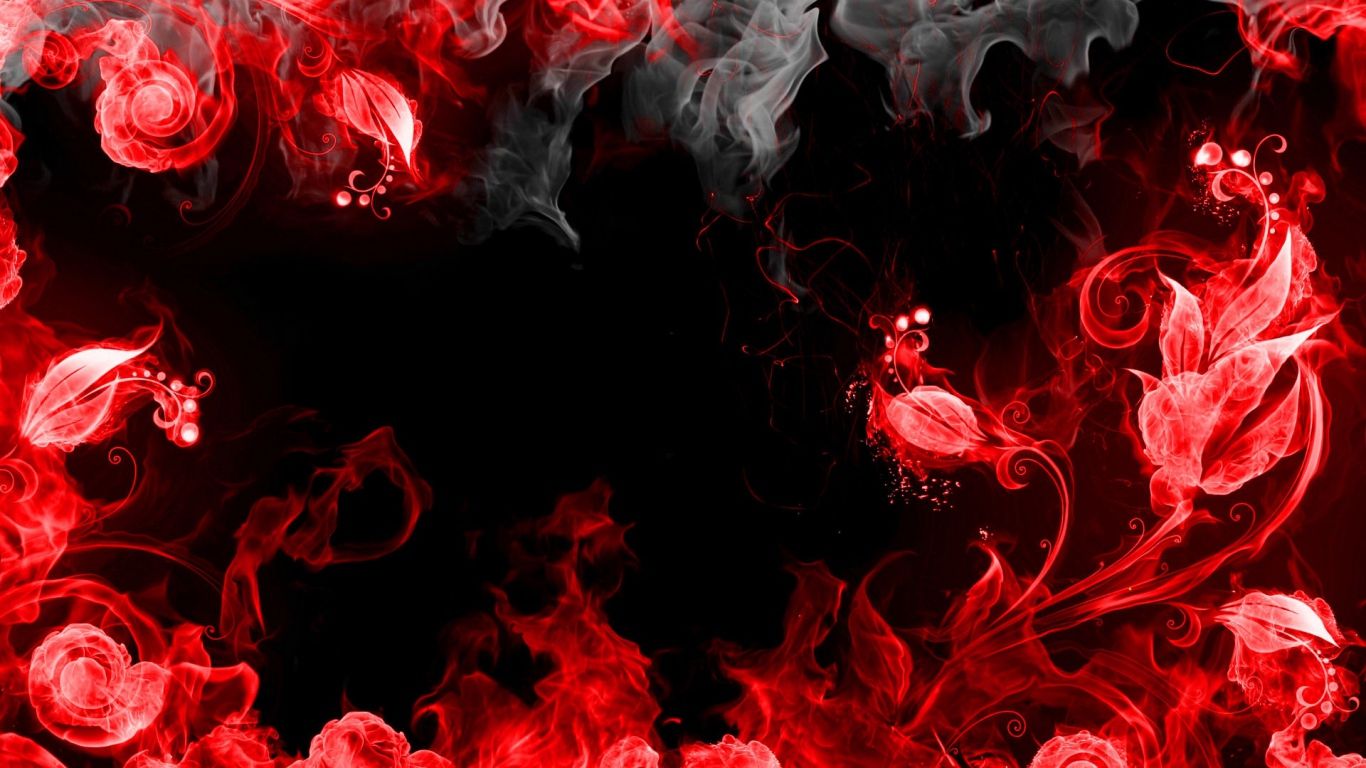 Fumo rosso e nero astratto, 1366x768 HD, Acer Nitro