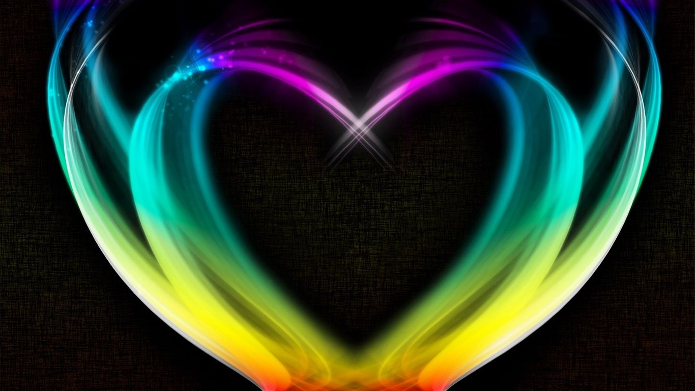 Cuore di fumo arcobaleno, 1366x768 720p, Ultrabook