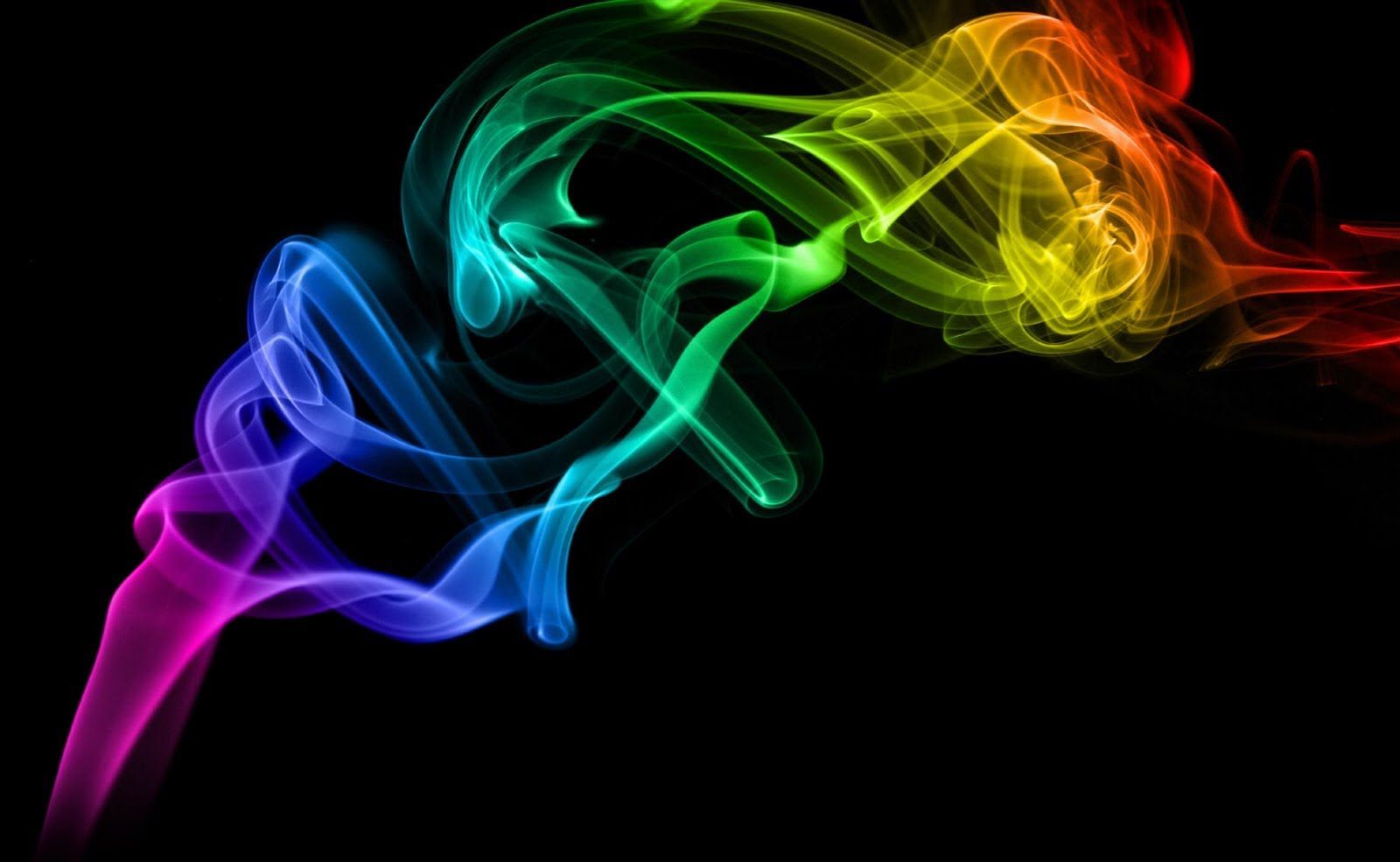 Fumo colorato arcobaleno su nero, 1600x985 HD, Lenovo Legion