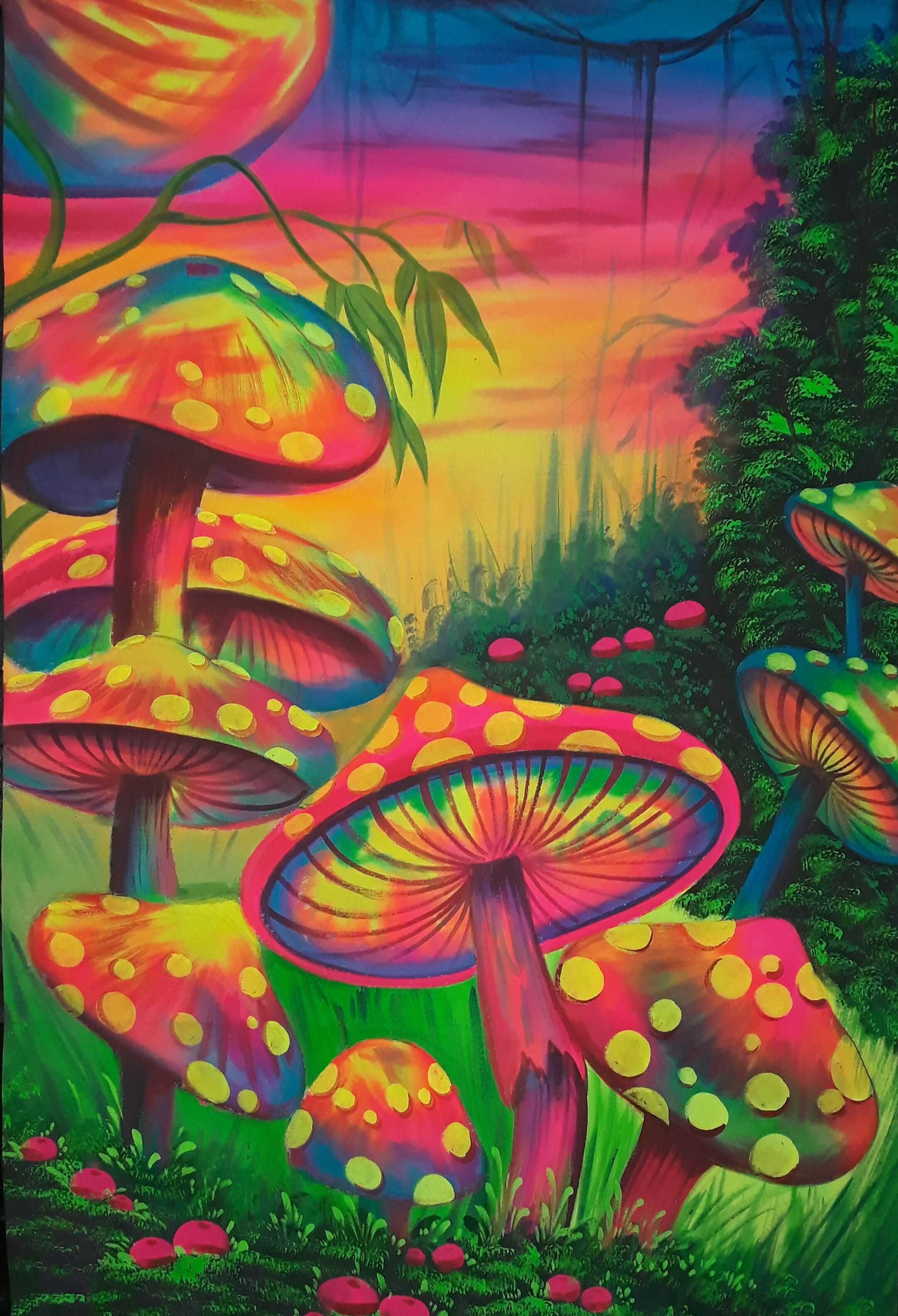 Funghi psichedelici colorati, 2161x3168 Full HD Verticale, Smartphone