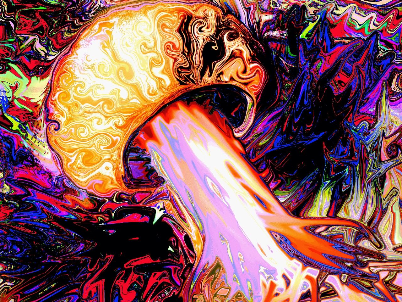 Arte psichedelica volto astratto colorato, 1280x960 720p, Lenovo Legion