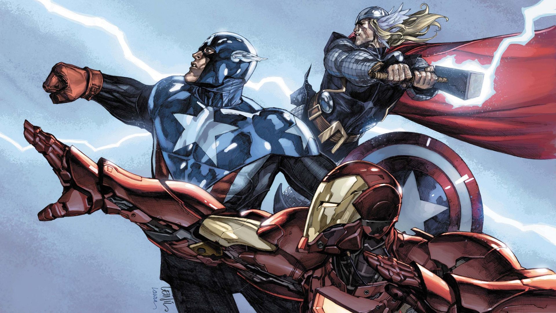 Avengers Captain America Thor Iron Man, Marvel, 1920x1080 1080p, Desktop