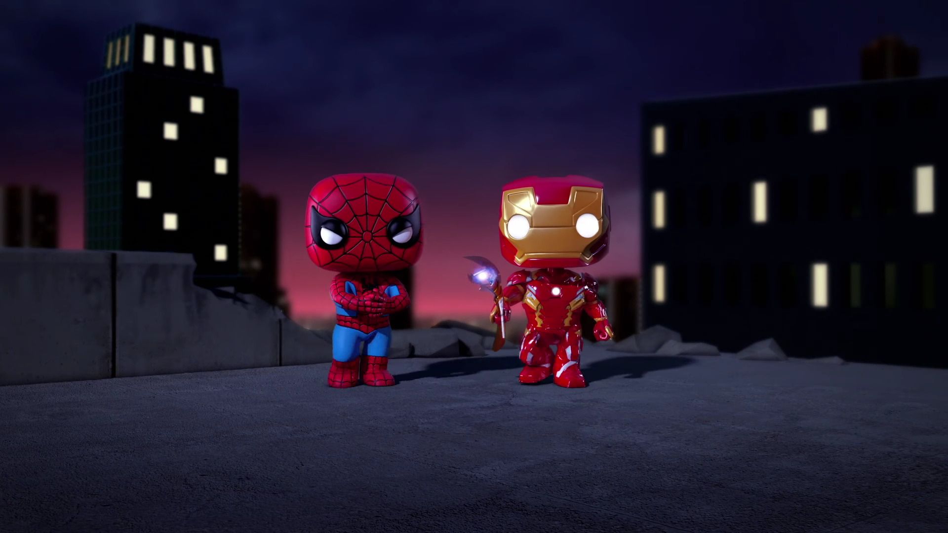 Funko Pop Spider-Man e Iron Man, Uomo Ragno, 1920x1080 Full HD 1080p, Monitor Gaming