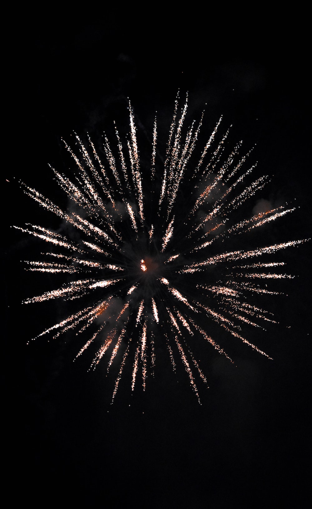 Singolo fuoco d'artificio cielo nero, 1000x1628 Full HD Verticale, Smartphone