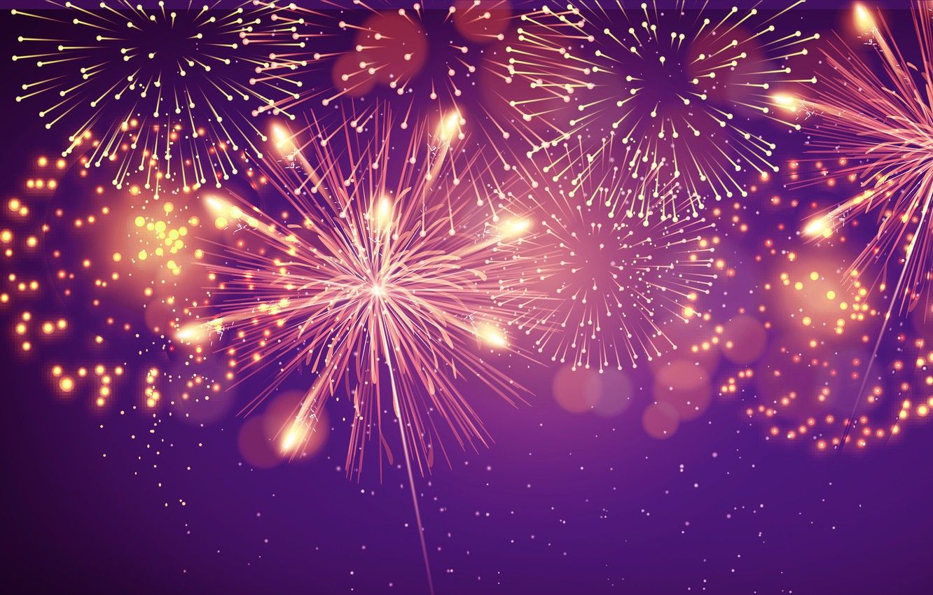 Fuochi d'artificio viola con bokeh, 1332x850 720p, Lenovo Legion