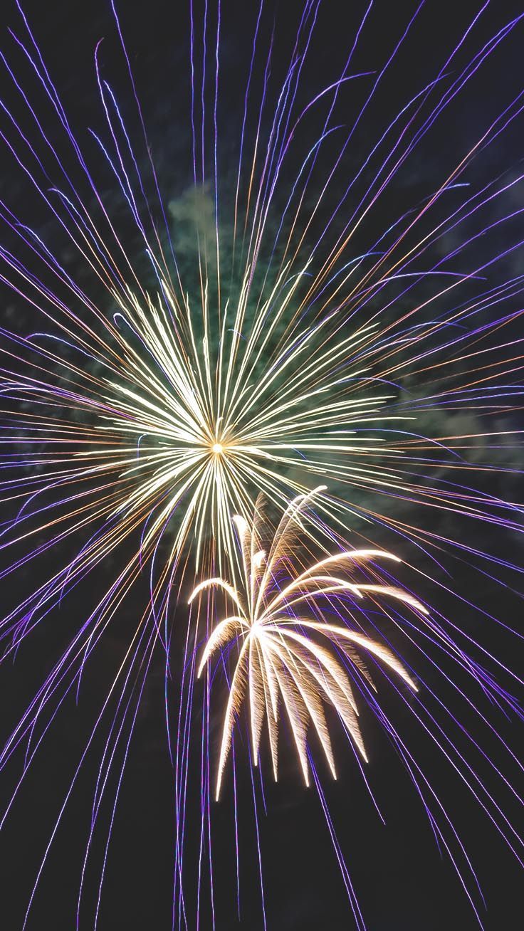 Fuoco d'artificio bianco e viola, 736x1308 Verticale, Mobile