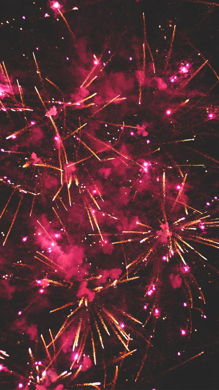 Fuochi d'artificio rosa magenta, 736x1308 Verticale, Mobile