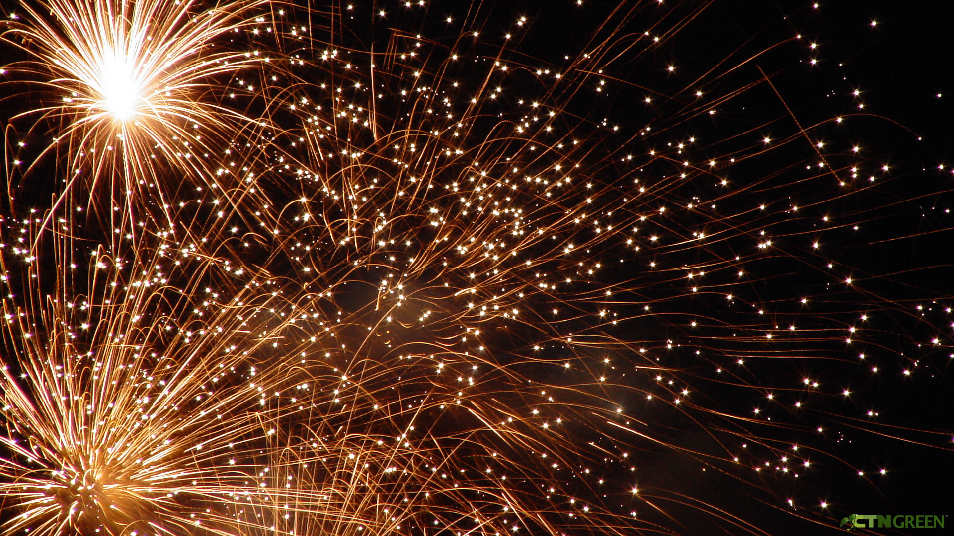 Fuochi d'artificio dorati esplosione, 1920x1080 Full HD, Desktop