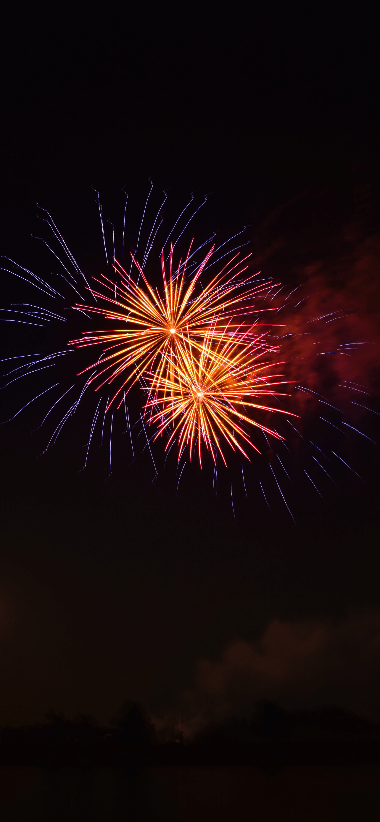 Fuochi d'artificio oro e rosso, 1284x2778 Full HD Verticale, Smartphone