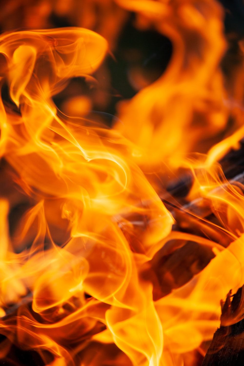 Fiamme di fuoco arancioni, 1000x1500 Verticale, Mobile